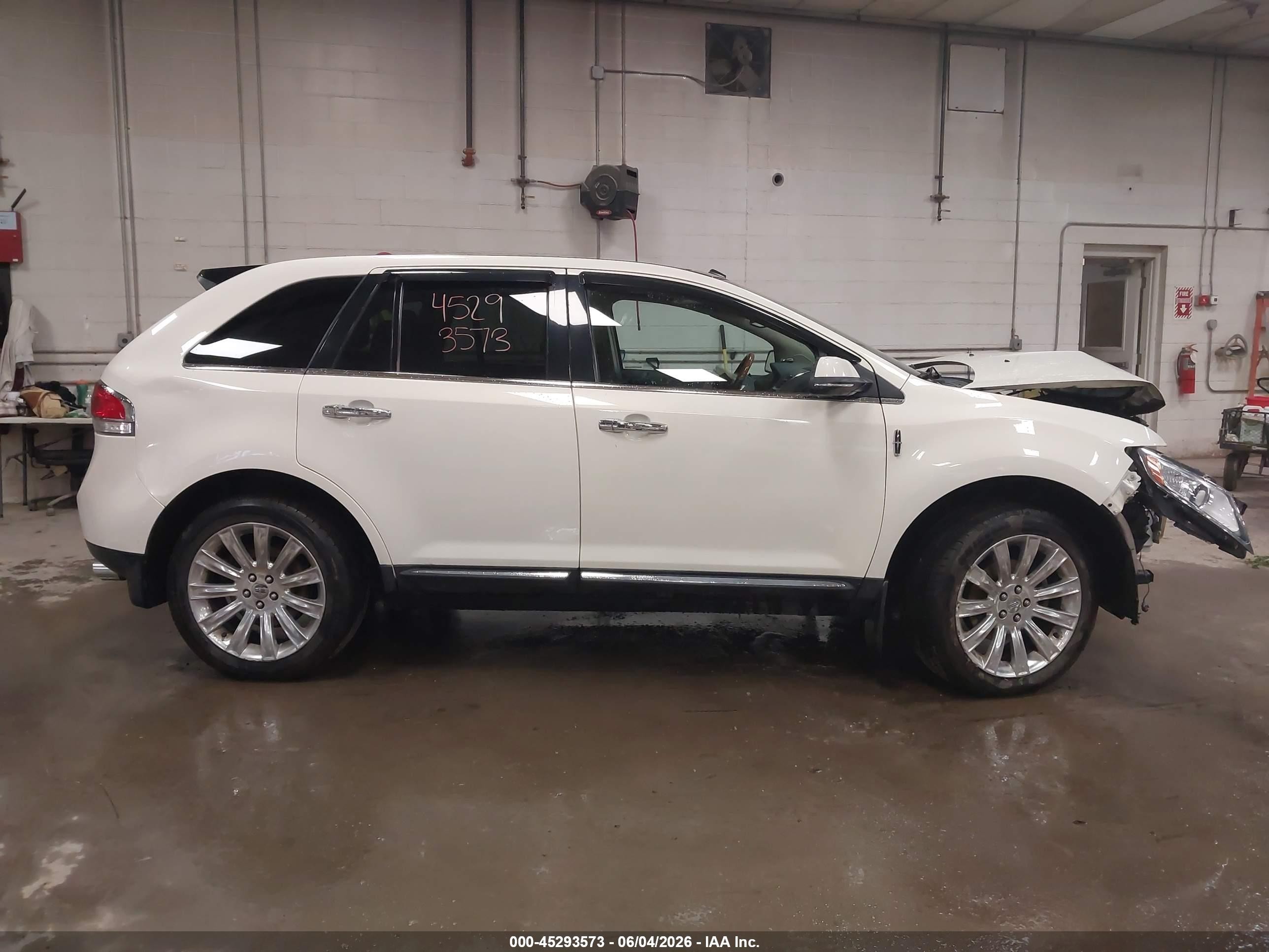 2013 Lincoln Mkx   White vin: 2LMDJ8JK7DBL22104