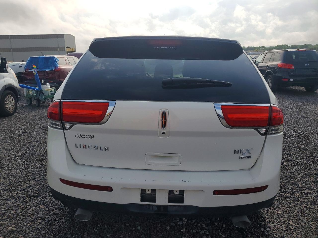 2013 Lincoln Mkx White vin: 2LMDJ8JK7DBL23298