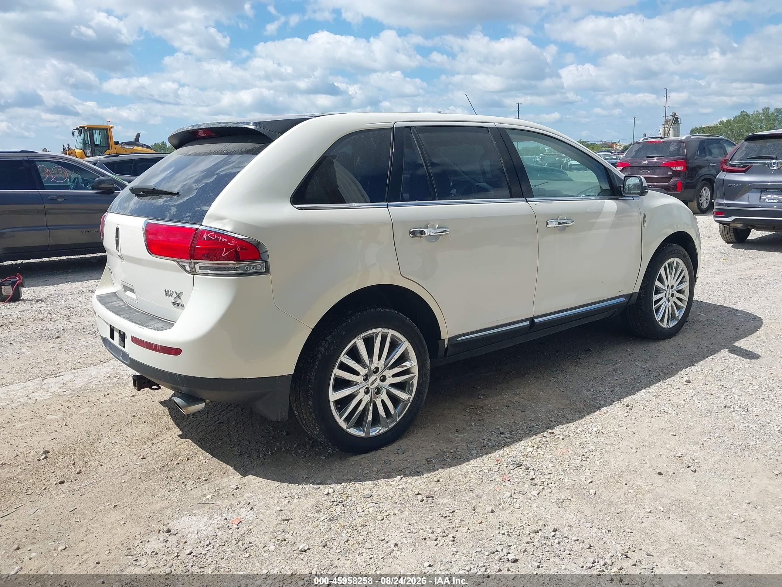 2013 Lincoln Mkx White vin: 2LMDJ8JK7DBL46371