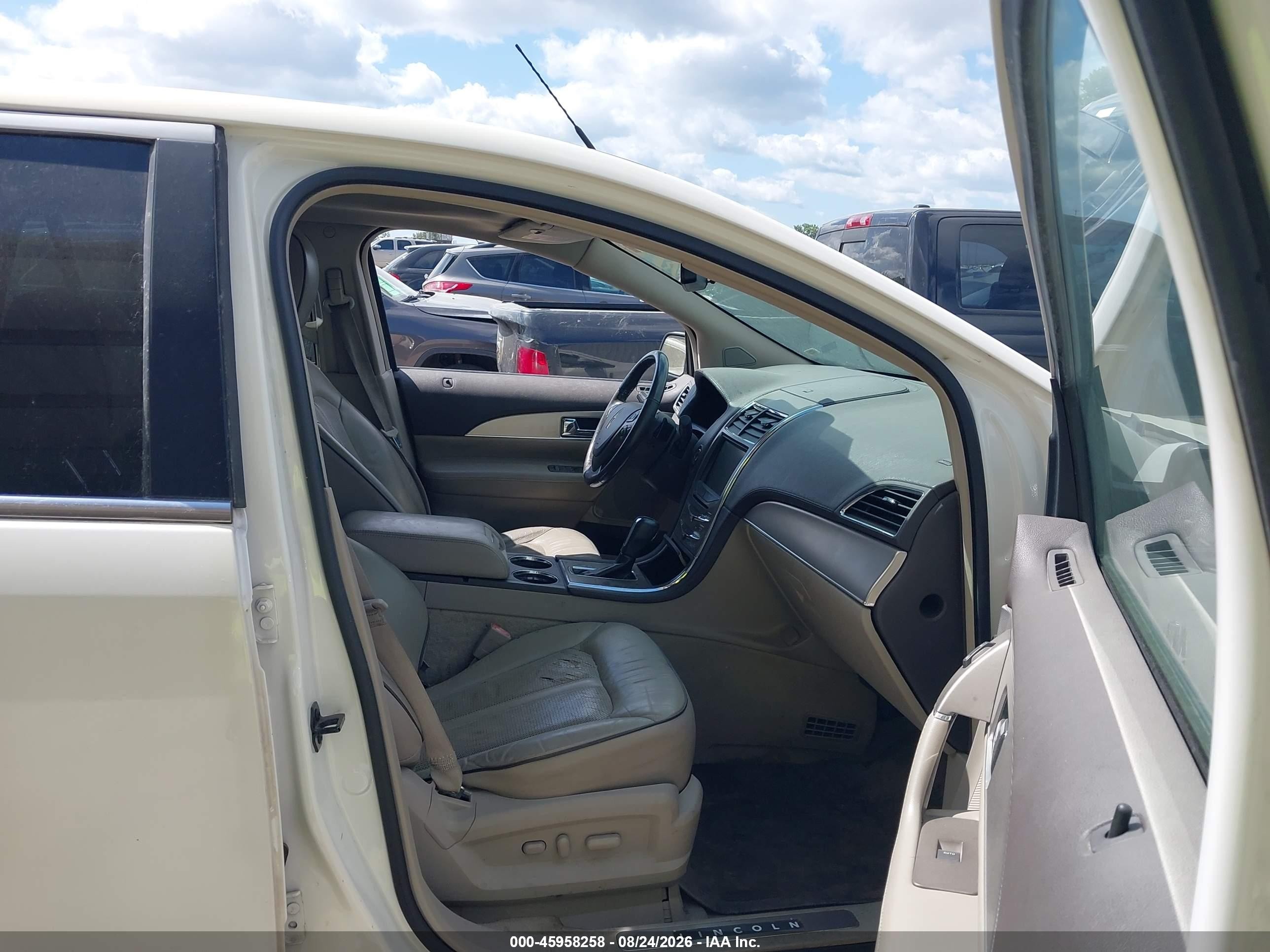 2013 Lincoln Mkx White vin: 2LMDJ8JK7DBL46371
