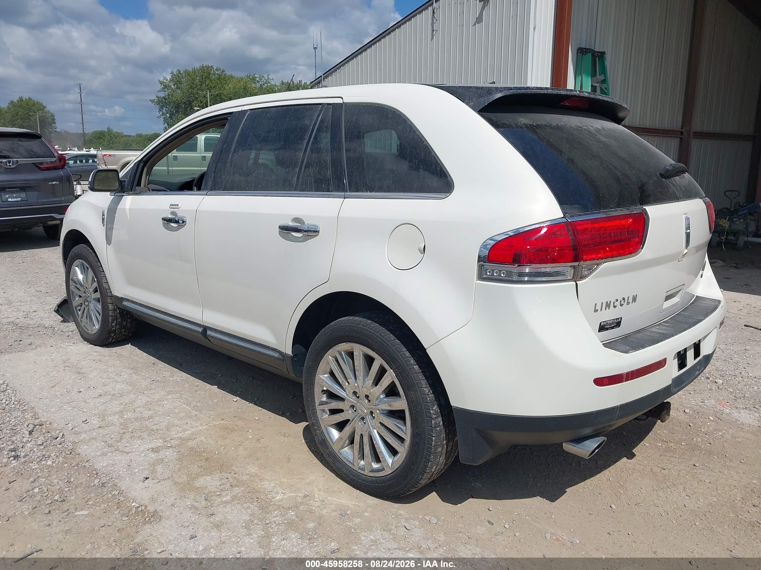2013 Lincoln Mkx White vin: 2LMDJ8JK7DBL46371