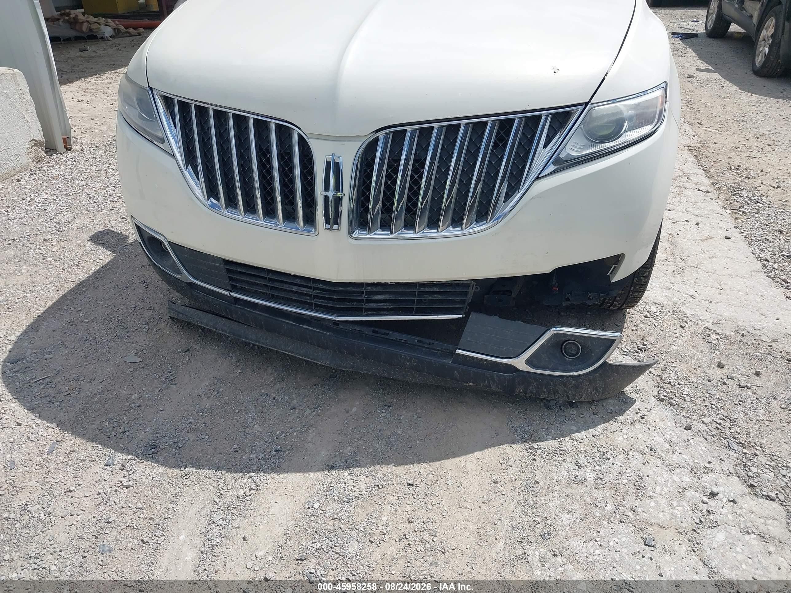 2013 Lincoln Mkx White vin: 2LMDJ8JK7DBL46371