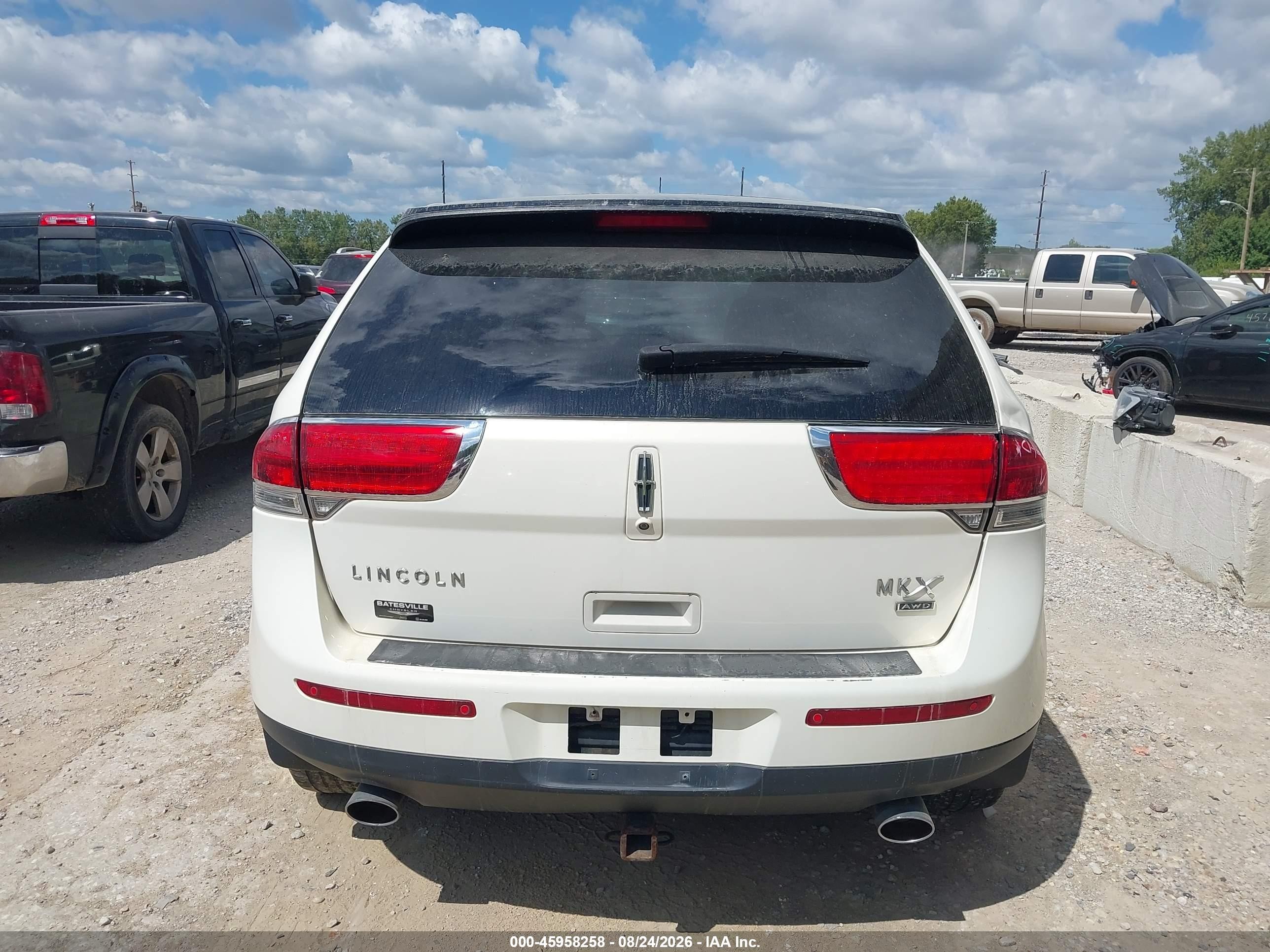 2013 Lincoln Mkx White vin: 2LMDJ8JK7DBL46371