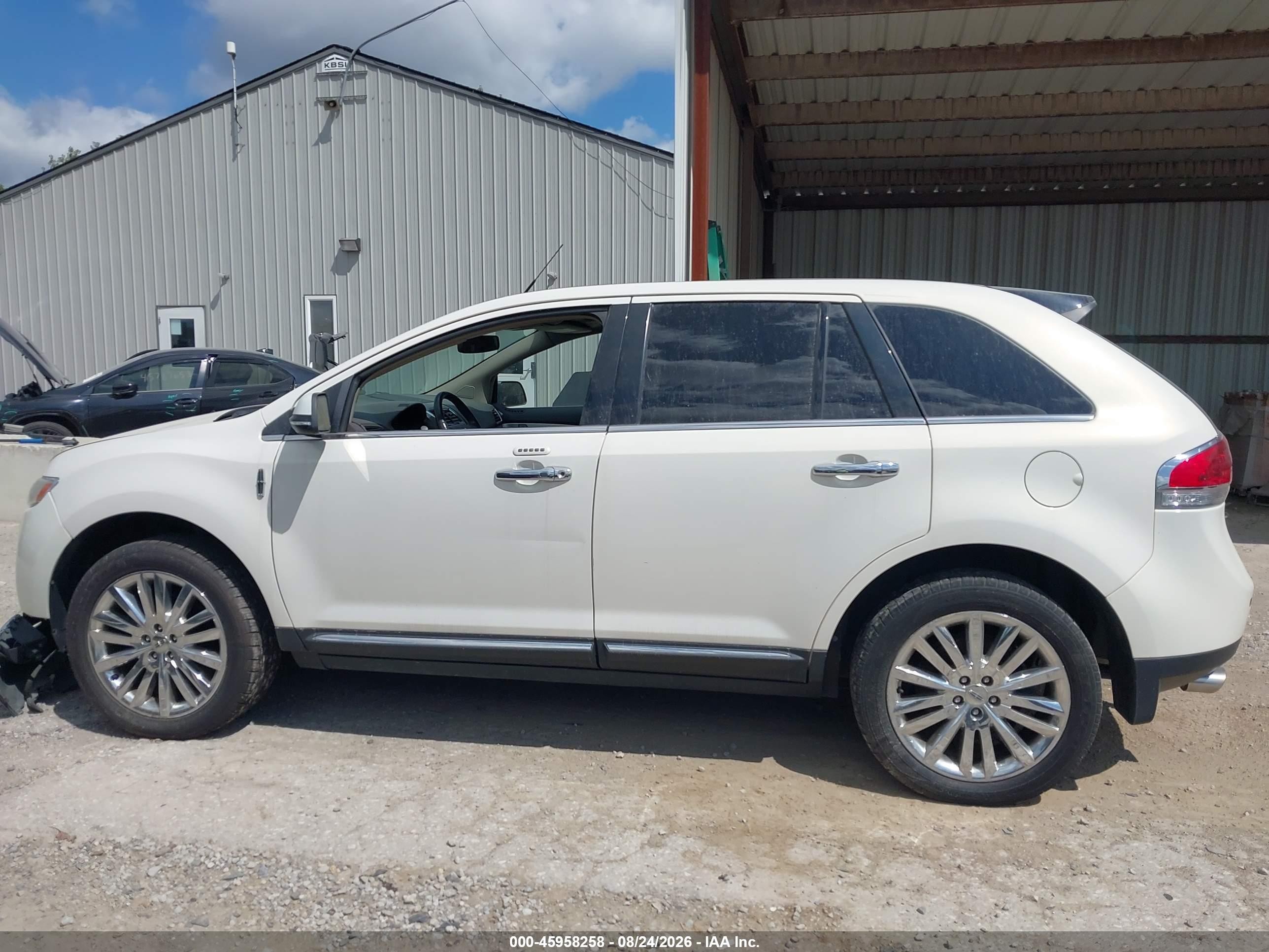 2013 Lincoln Mkx White vin: 2LMDJ8JK7DBL46371