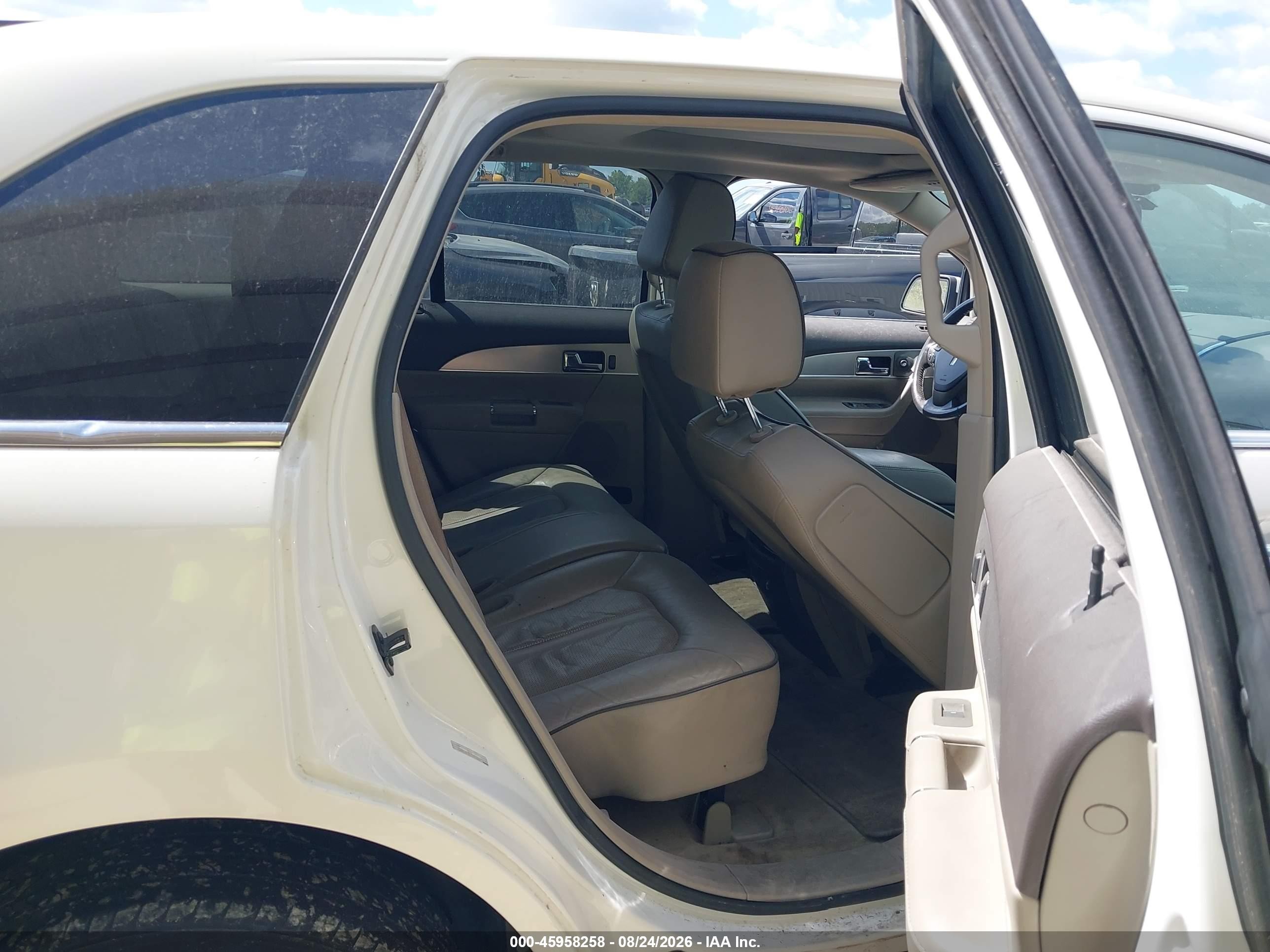 2013 Lincoln Mkx White vin: 2LMDJ8JK7DBL46371