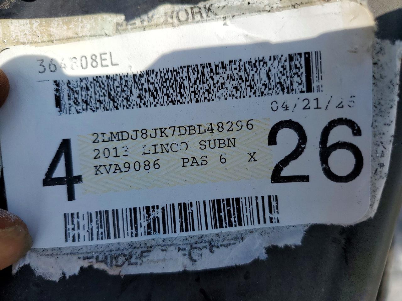 2013 Lincoln Mkx Black vin: 2LMDJ8JK7DBL48296