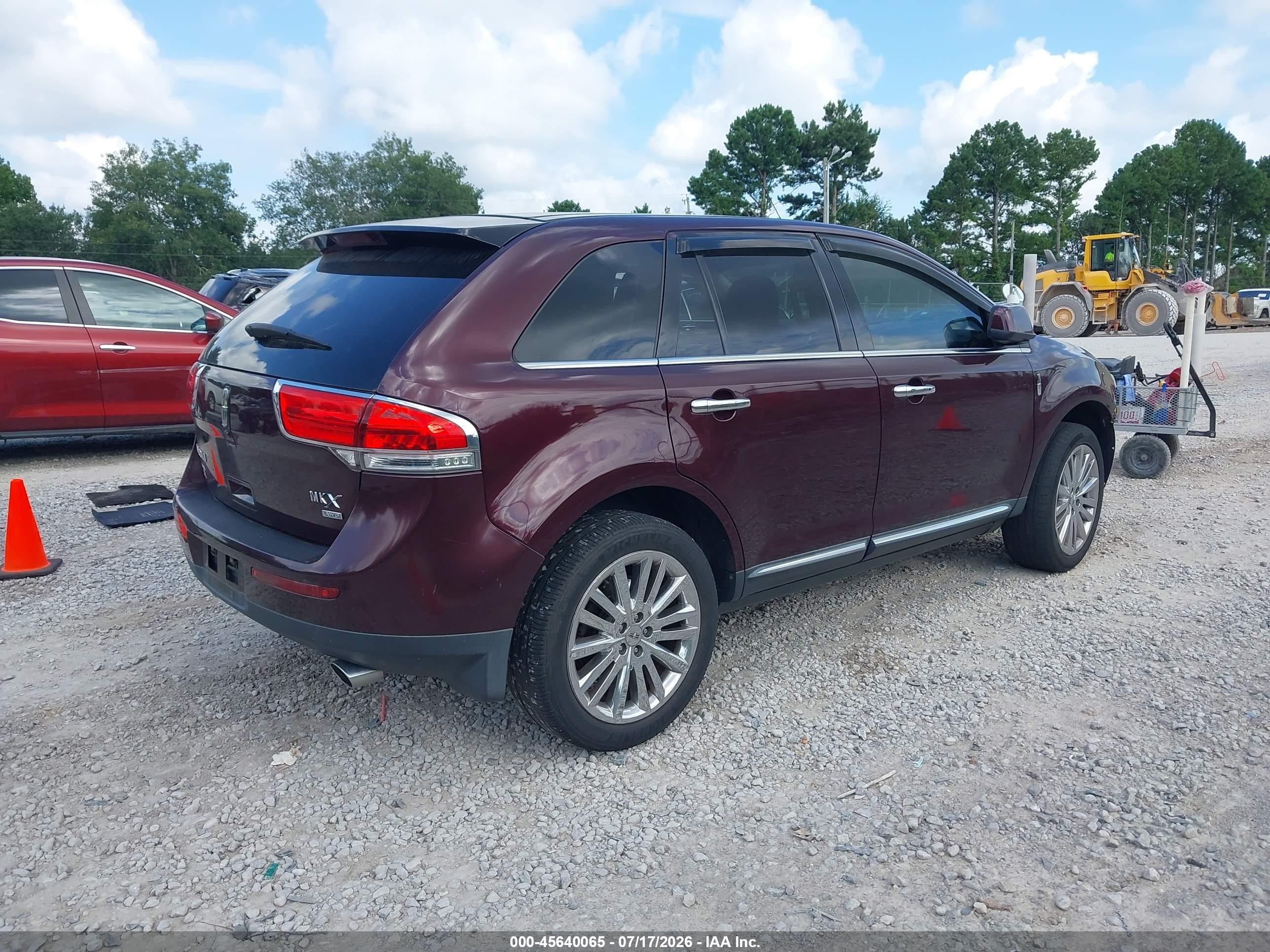 2011 Lincoln Mkx   Burgundy vin: 2LMDJ8JK8BBJ00524