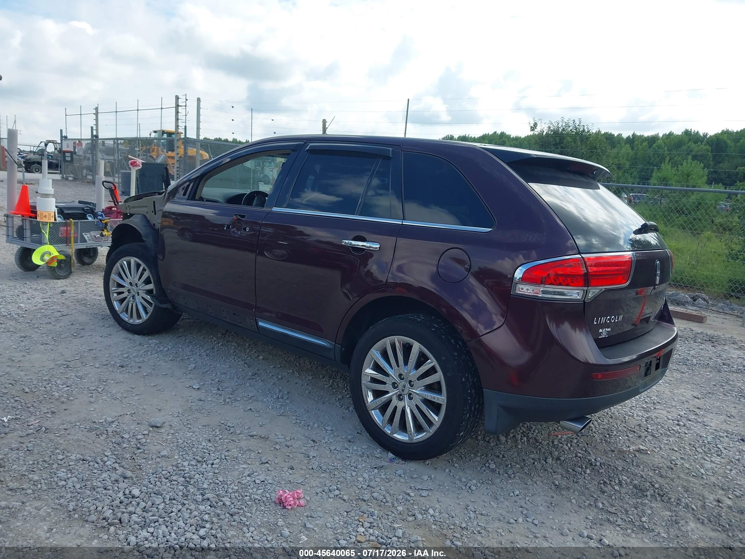 2011 Lincoln Mkx   Burgundy vin: 2LMDJ8JK8BBJ00524