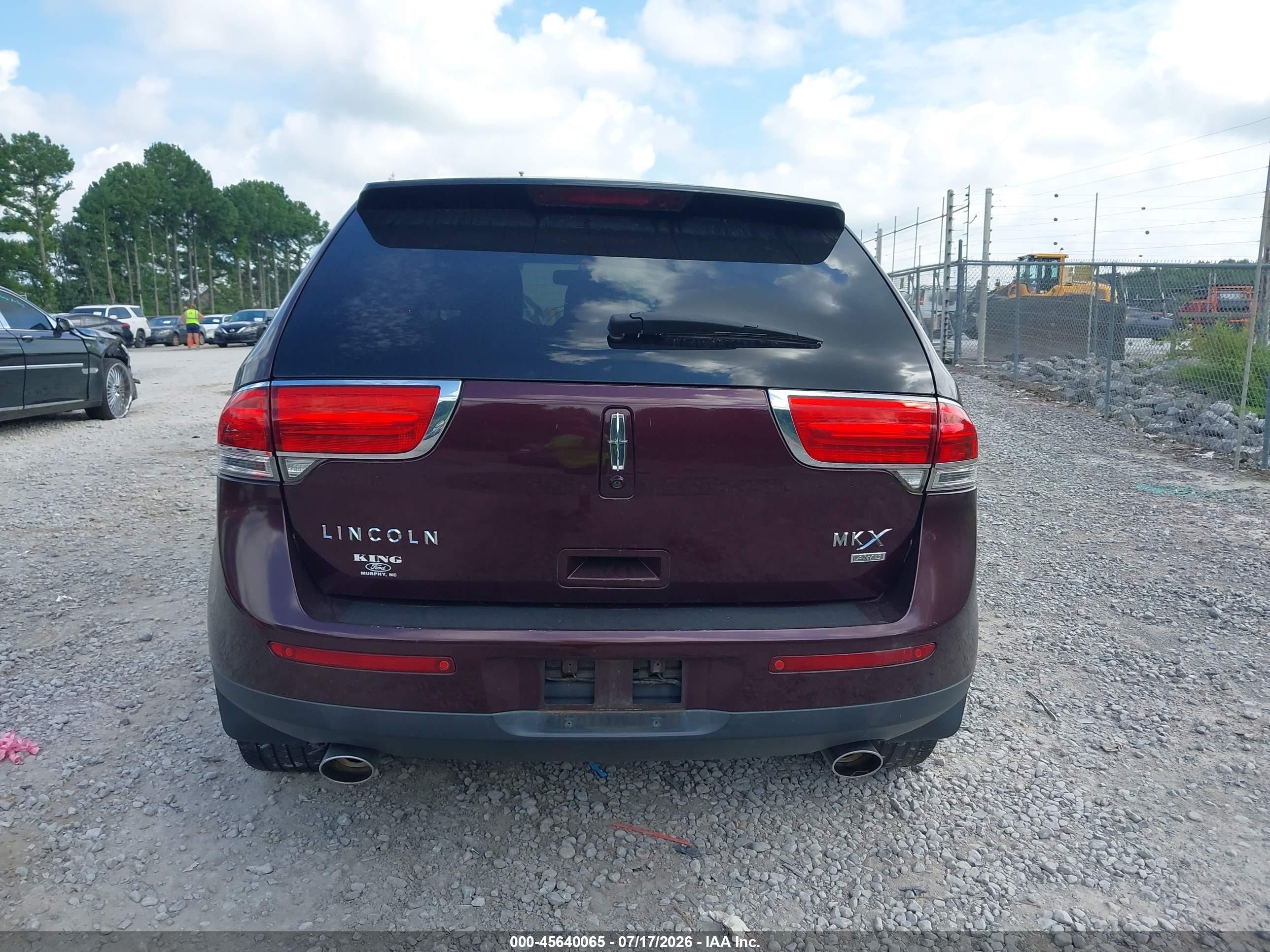 2011 Lincoln Mkx   Burgundy vin: 2LMDJ8JK8BBJ00524