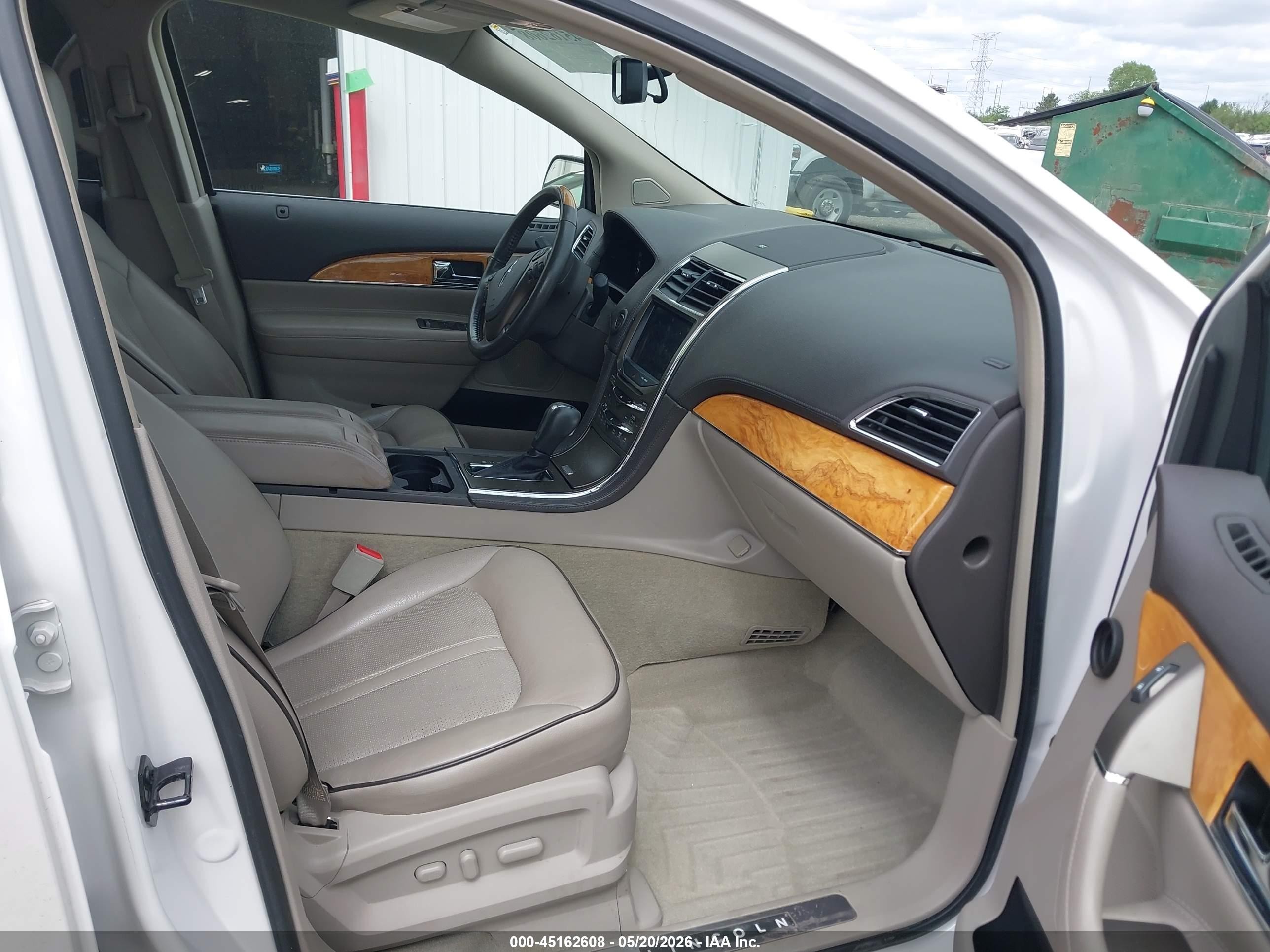 2012 Lincoln Mkx   White vin: 2LMDJ8JK8CBL04421