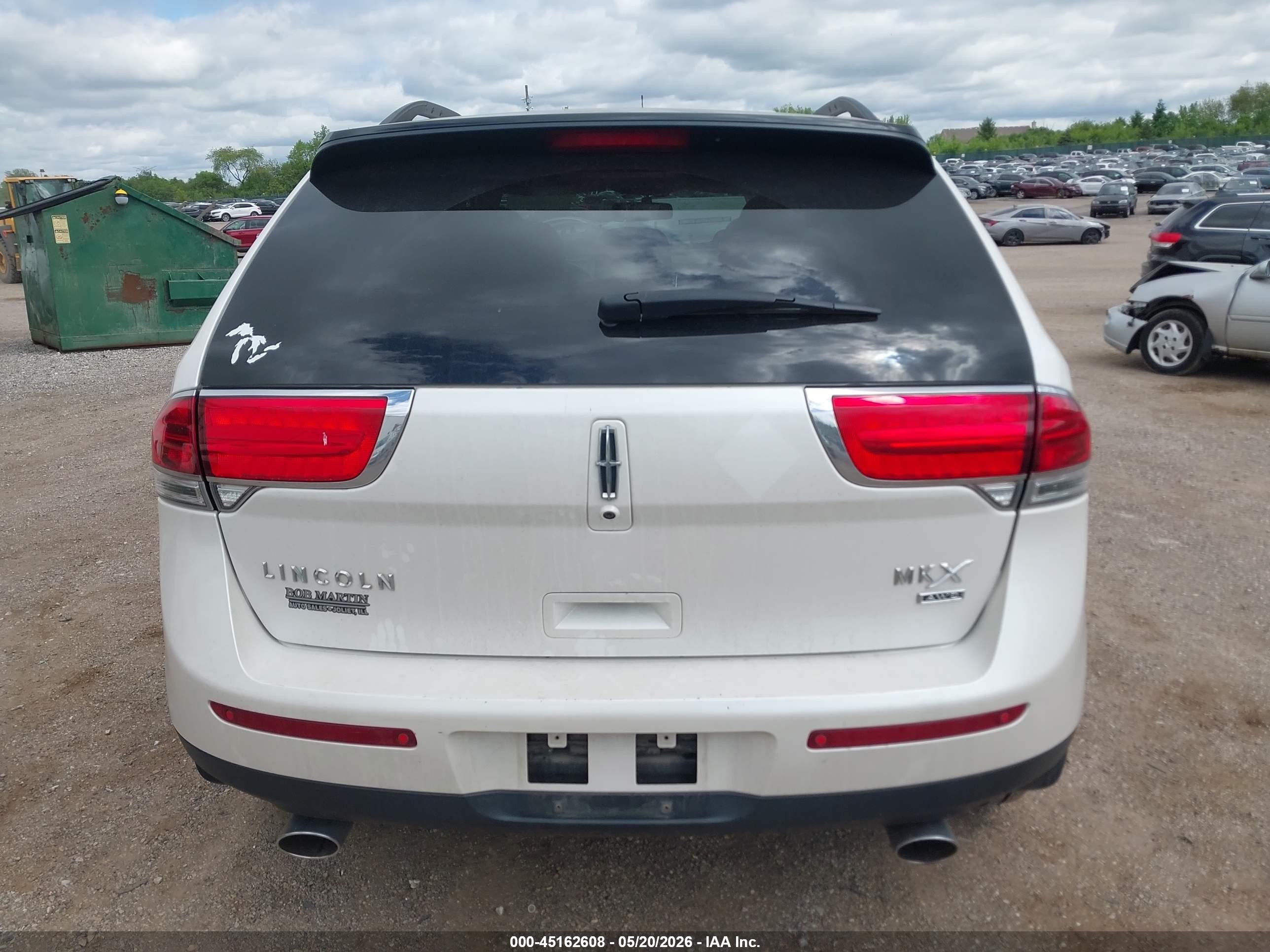 2012 Lincoln Mkx   White vin: 2LMDJ8JK8CBL04421
