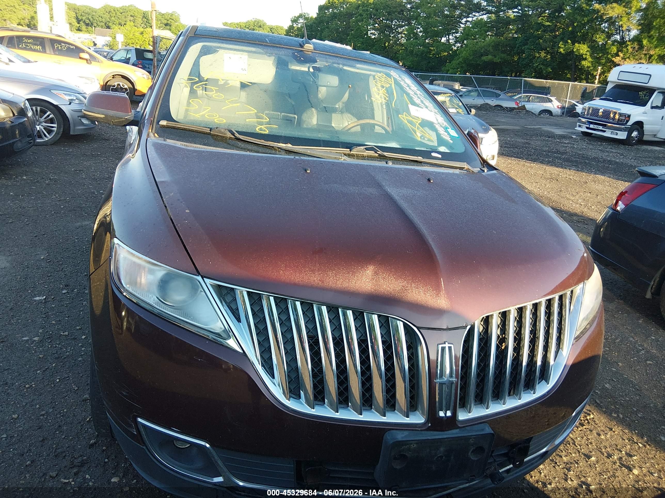 2012 Lincoln Mkx   Maroon vin: 2LMDJ8JK8CBL08856