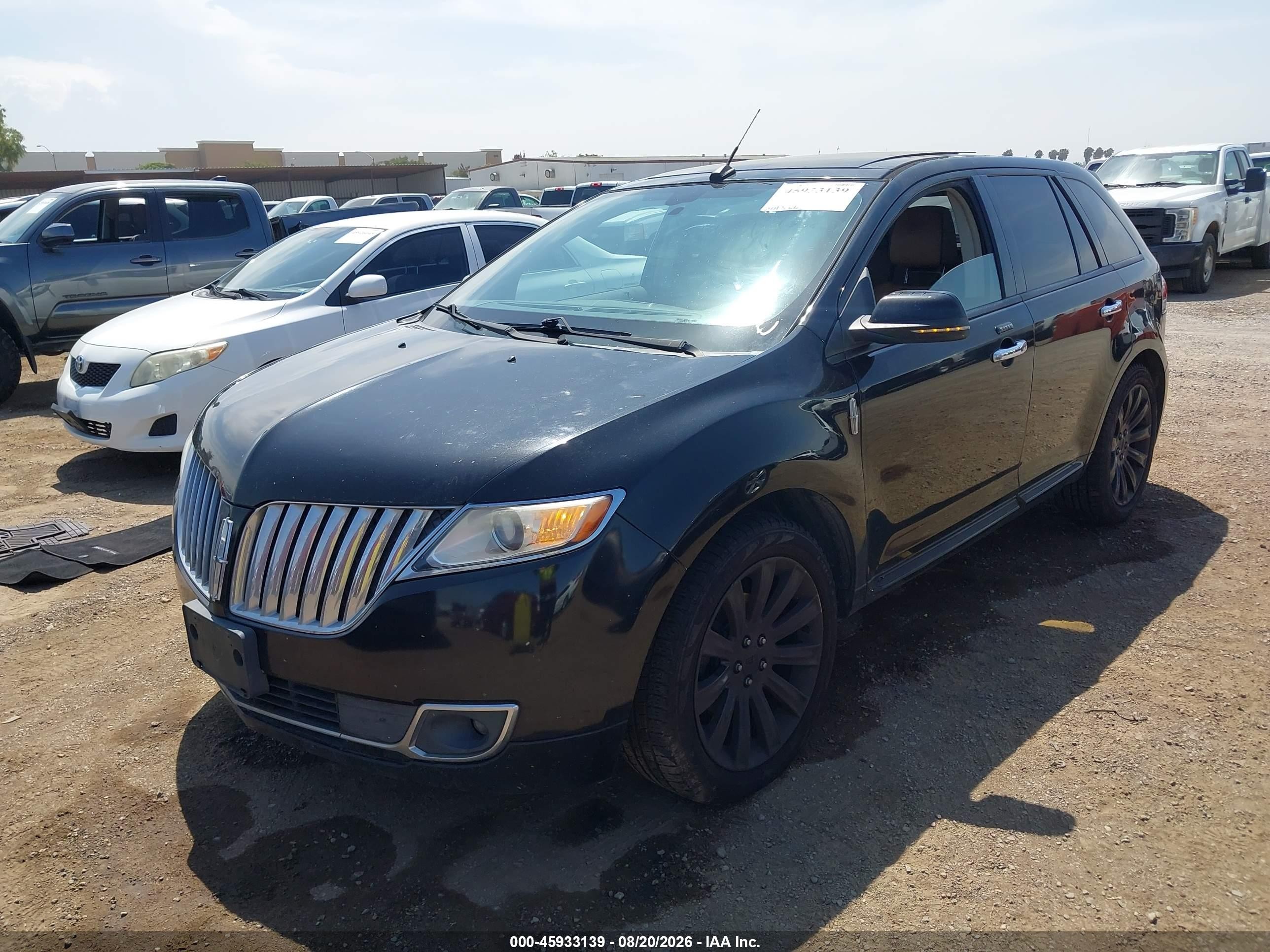 2012 Lincoln Mkx   Черный vin: 2LMDJ8JK8CBL10915
