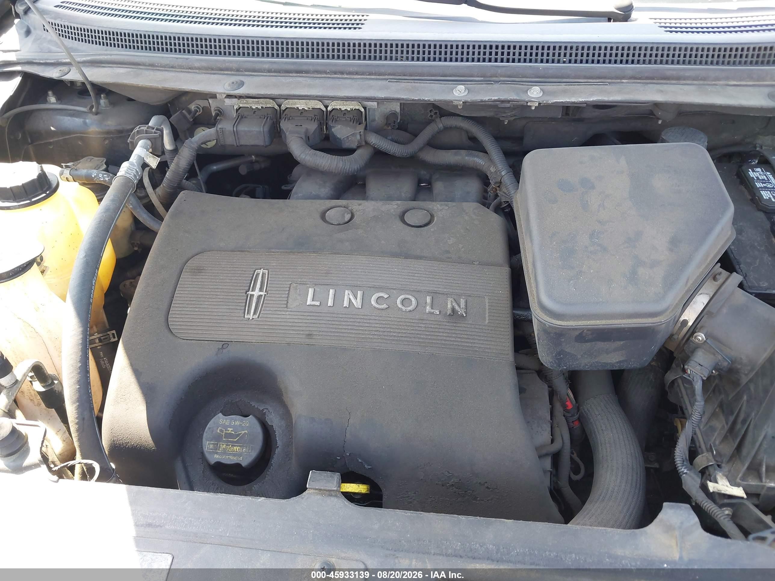 2012 Lincoln Mkx   Черный vin: 2LMDJ8JK8CBL10915