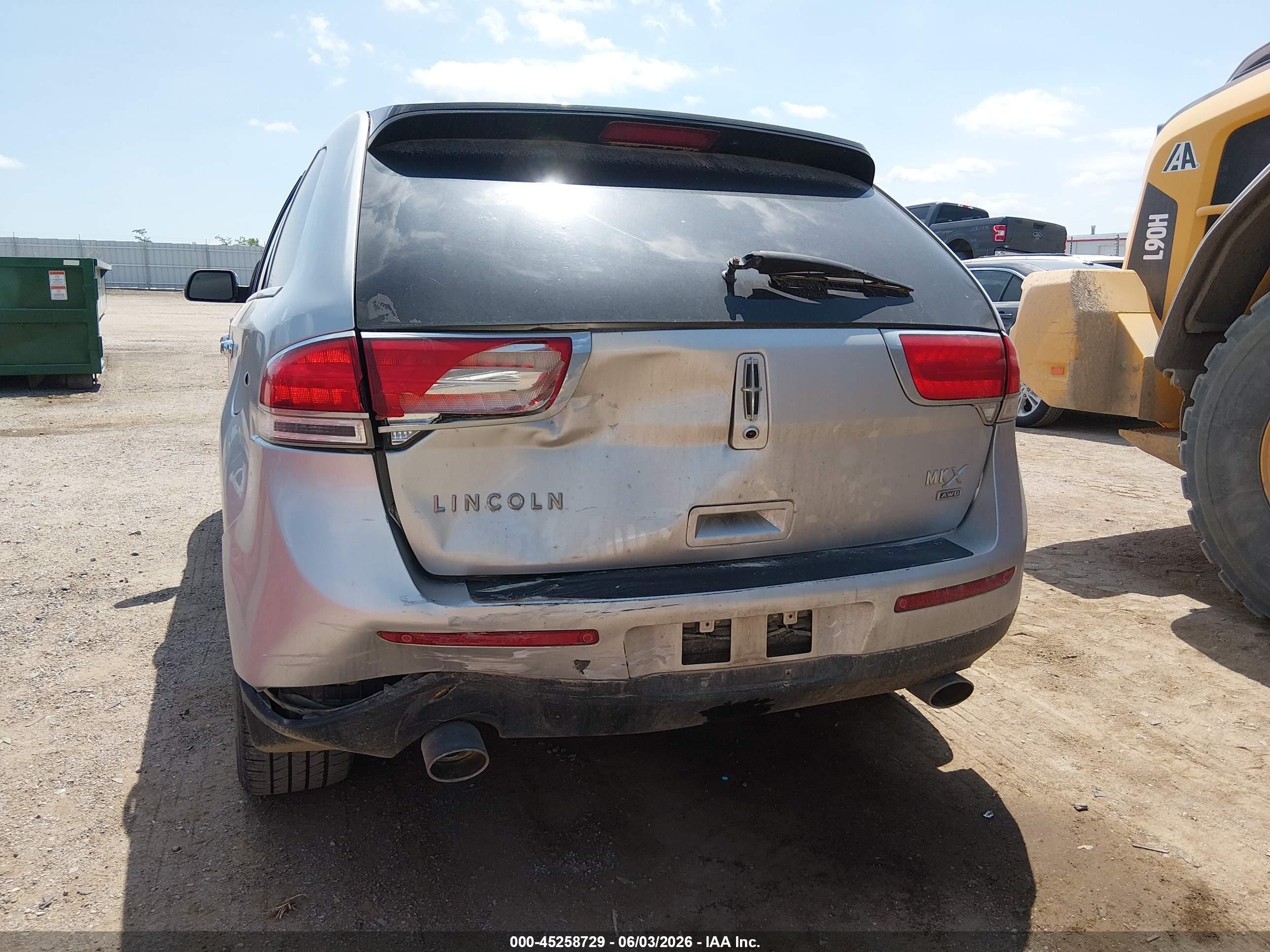 2013 Lincoln Mkx   Silver vin: 2LMDJ8JK8DBL00046