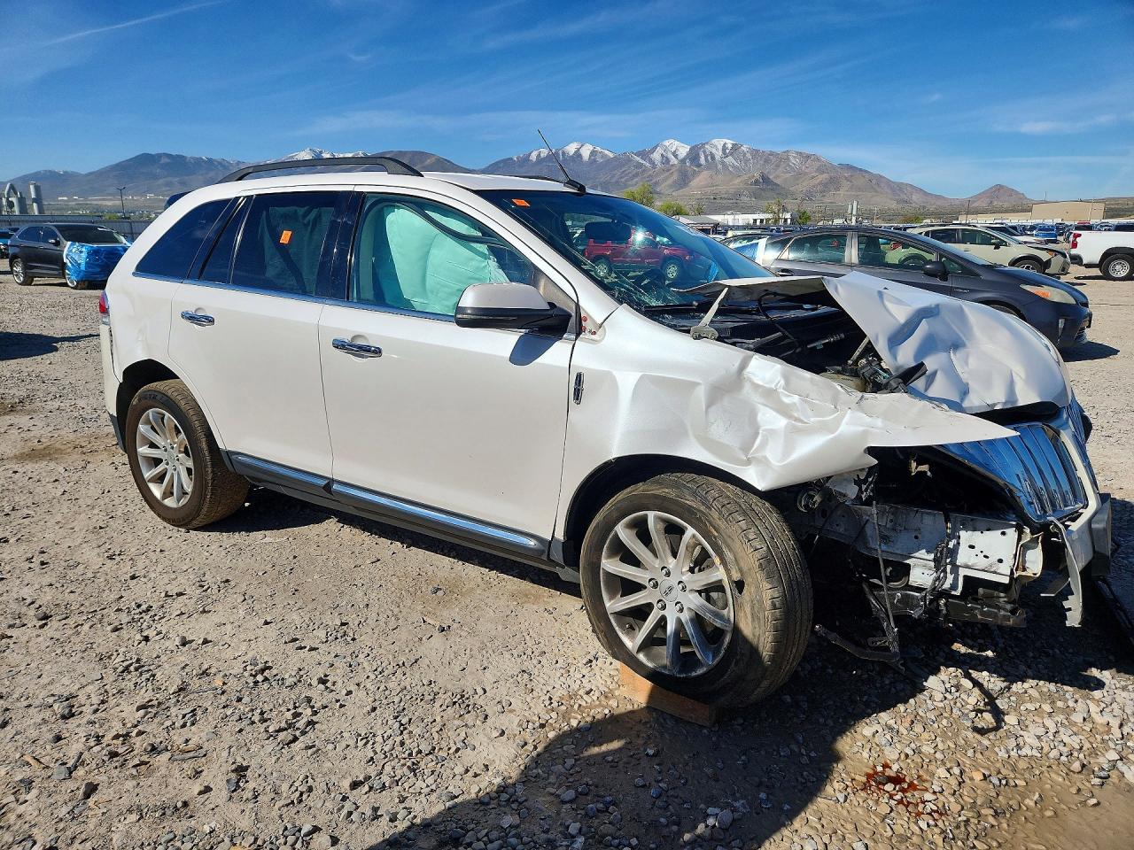 2013 Lincoln Mkx White vin: 2LMDJ8JK8DBL21141