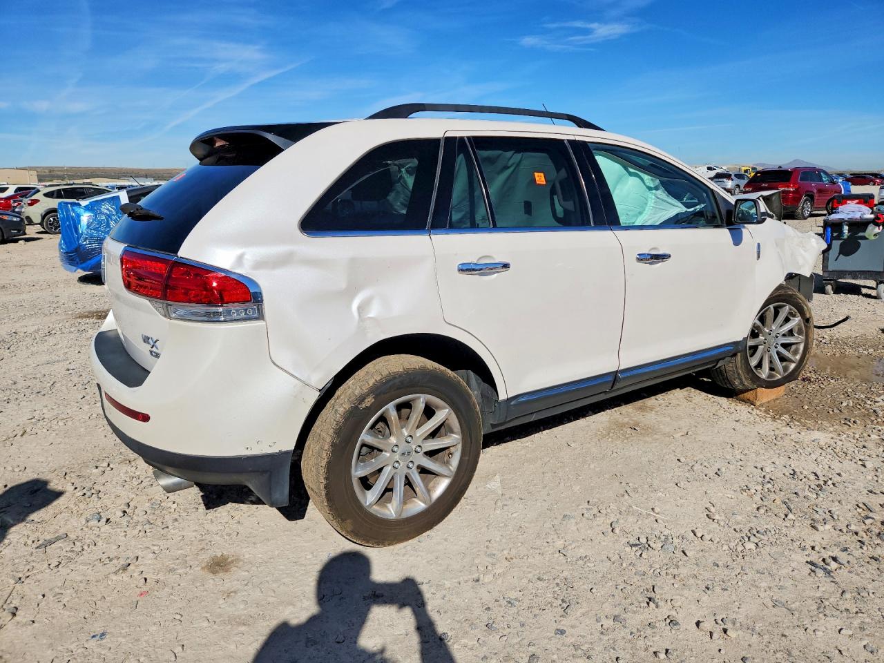 2013 Lincoln Mkx White vin: 2LMDJ8JK8DBL21141