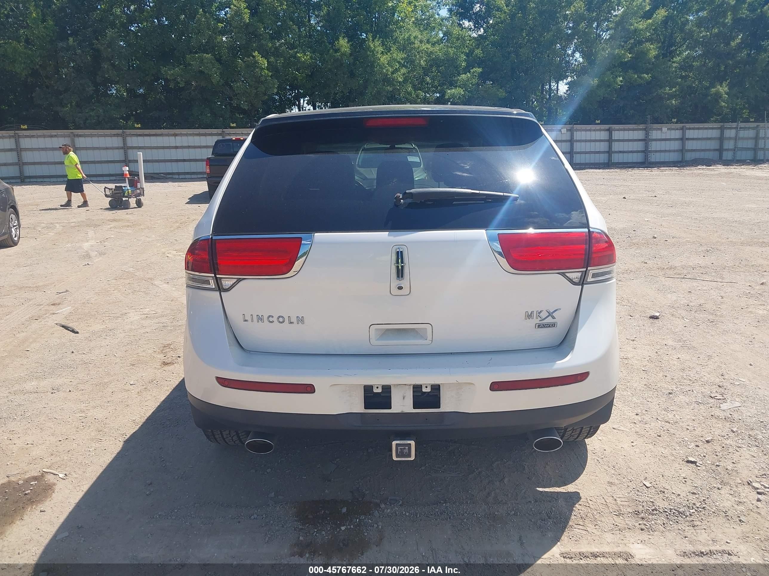 2013 Lincoln Mkx   White vin: 2LMDJ8JK8DBL21382