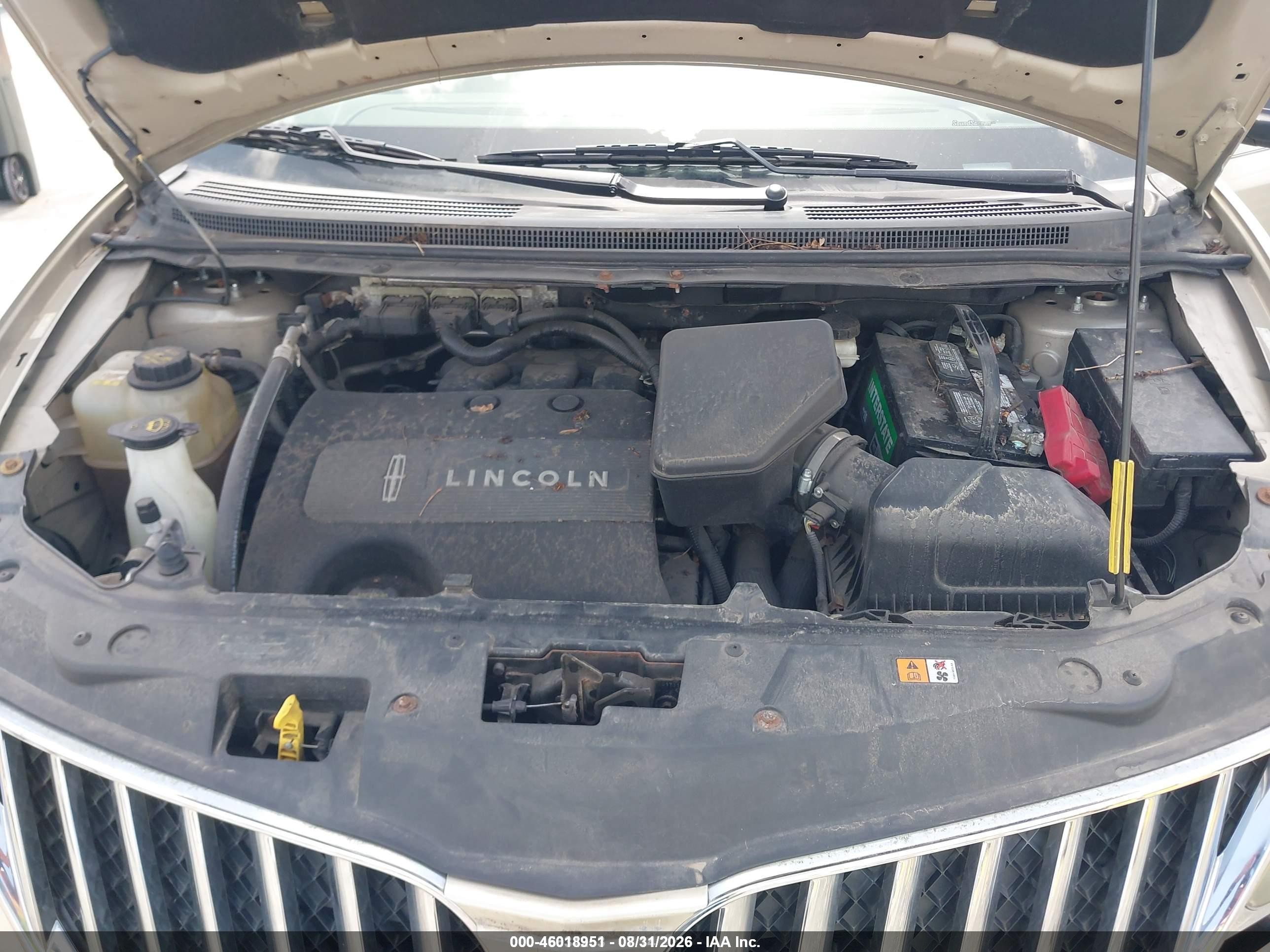 2011 Lincoln Mkx Золотой vin: 2LMDJ8JK9BBJ32379