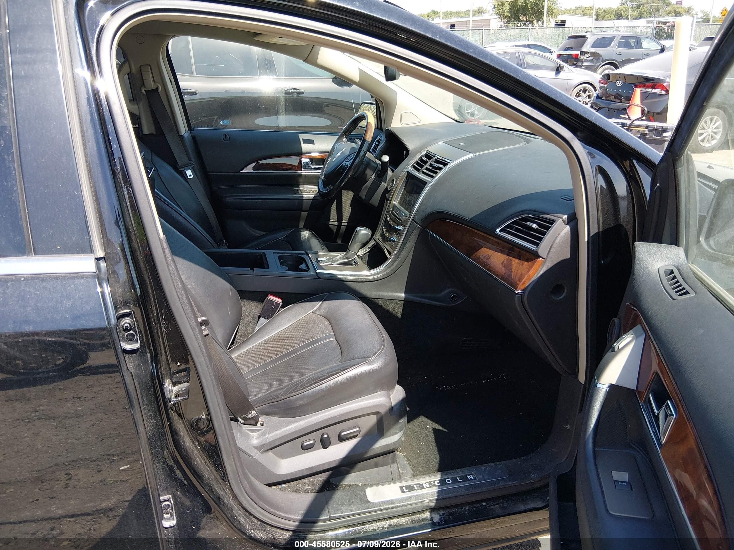 2012 Lincoln Mkx   Черный vin: 2LMDJ8JK9CBL08641