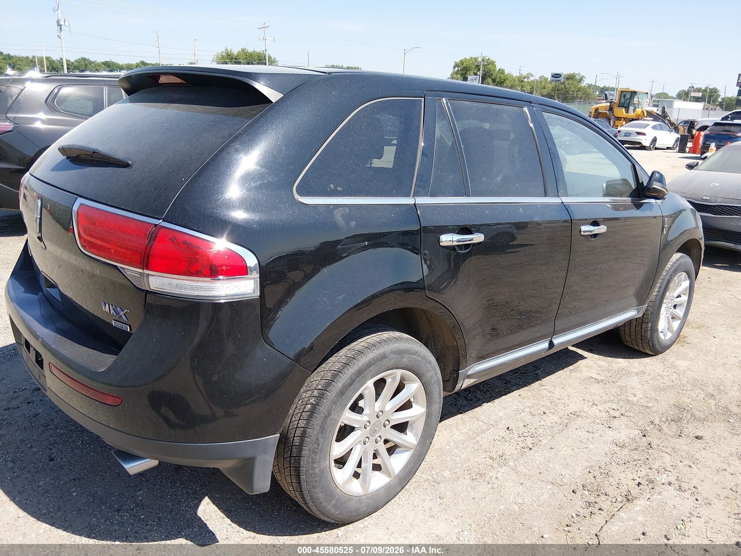 2012 Lincoln Mkx   Черный vin: 2LMDJ8JK9CBL08641