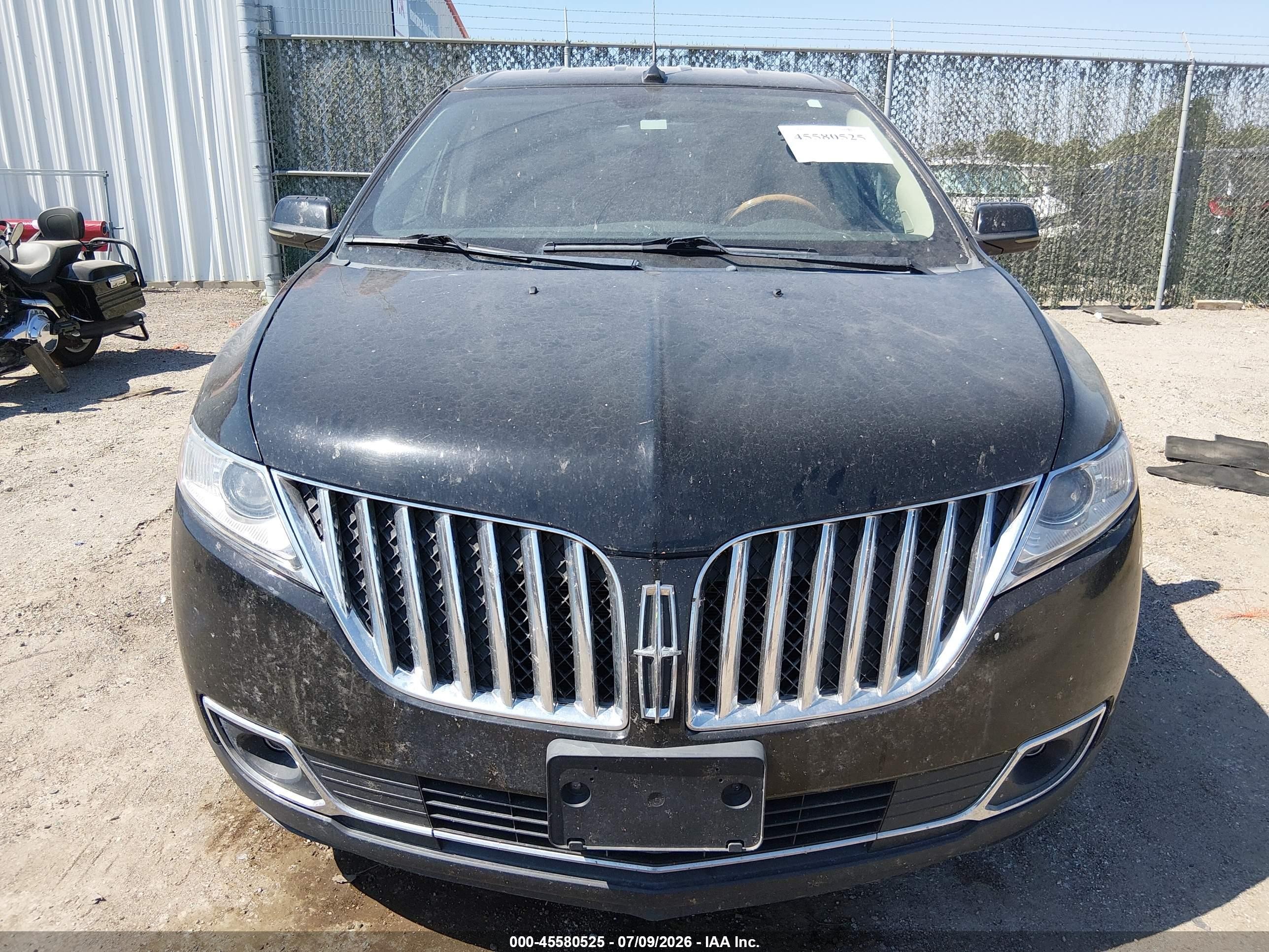2012 Lincoln Mkx   Черный vin: 2LMDJ8JK9CBL08641