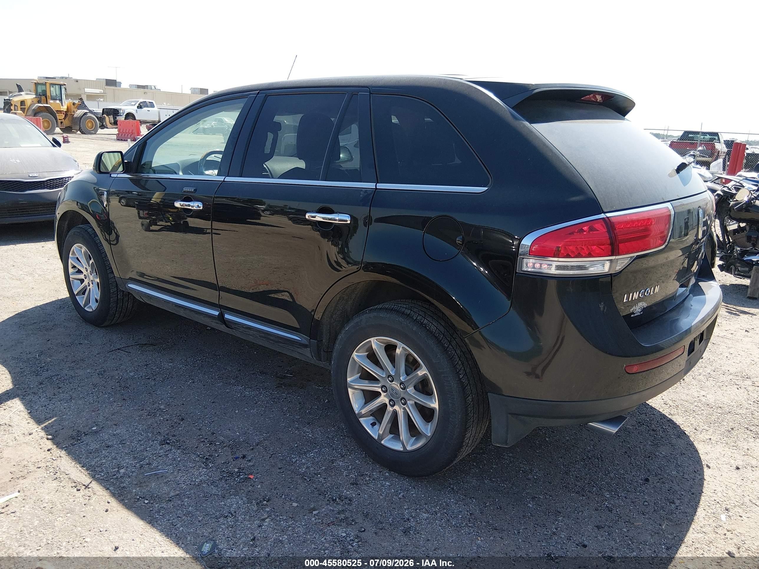2012 Lincoln Mkx   Черный vin: 2LMDJ8JK9CBL08641