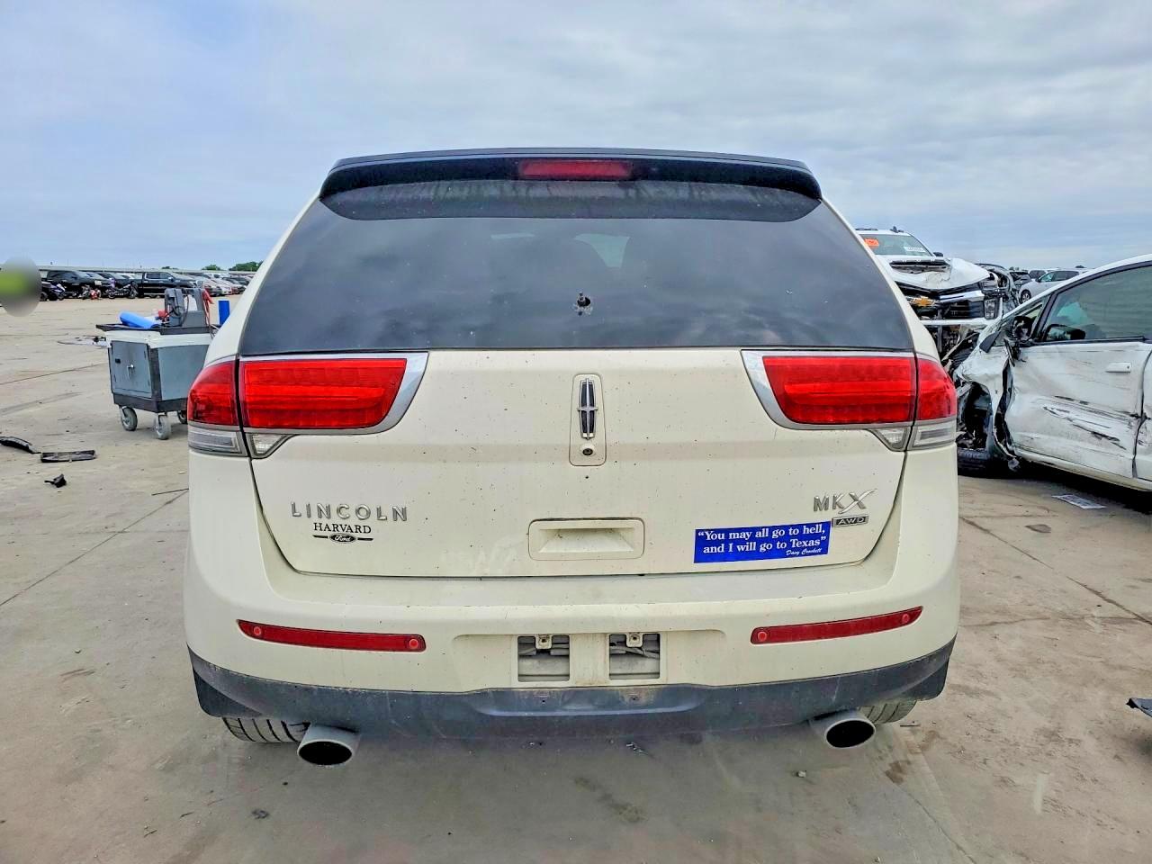 2012 Lincoln Mkx Белый vin: 2LMDJ8JK9CBL12074