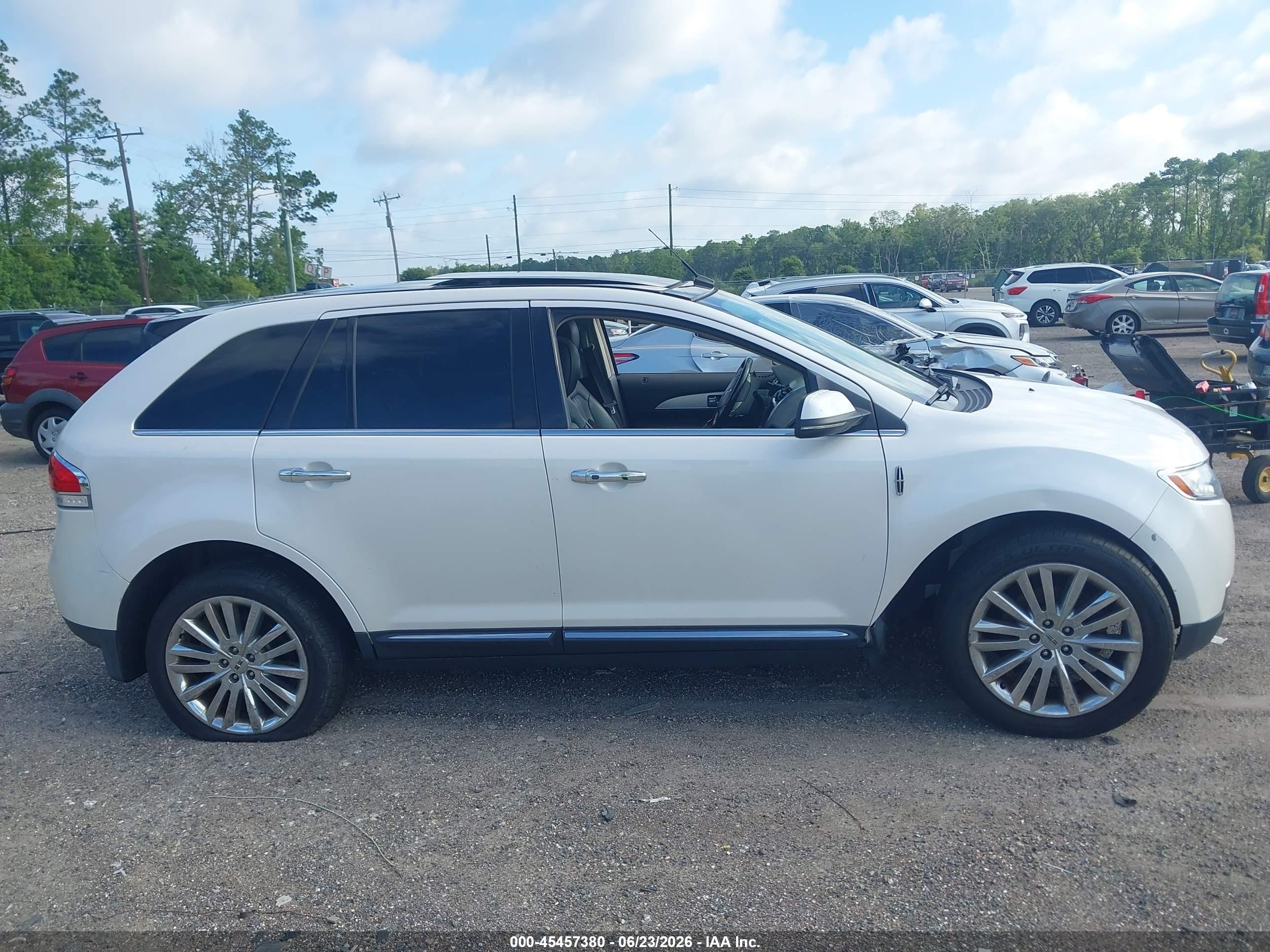 2013 Lincoln Mkx   Белый vin: 2LMDJ8JK9DBL03795