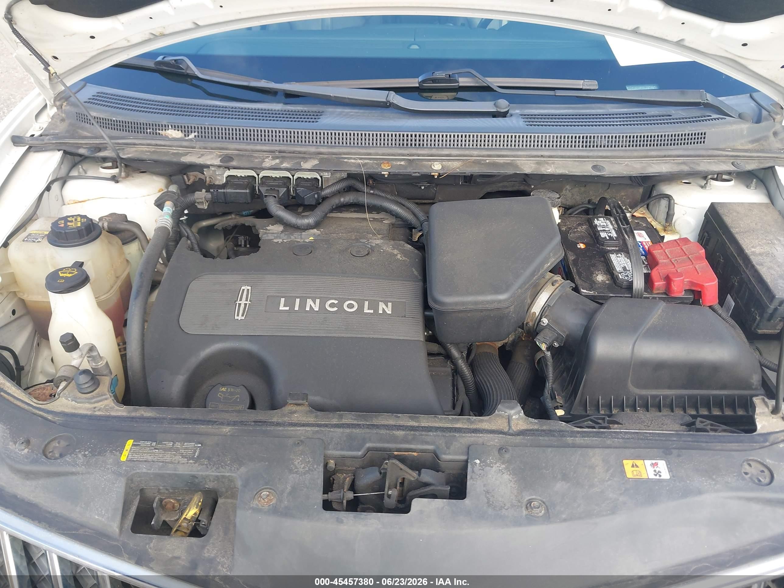 2013 Lincoln Mkx   Белый vin: 2LMDJ8JK9DBL03795
