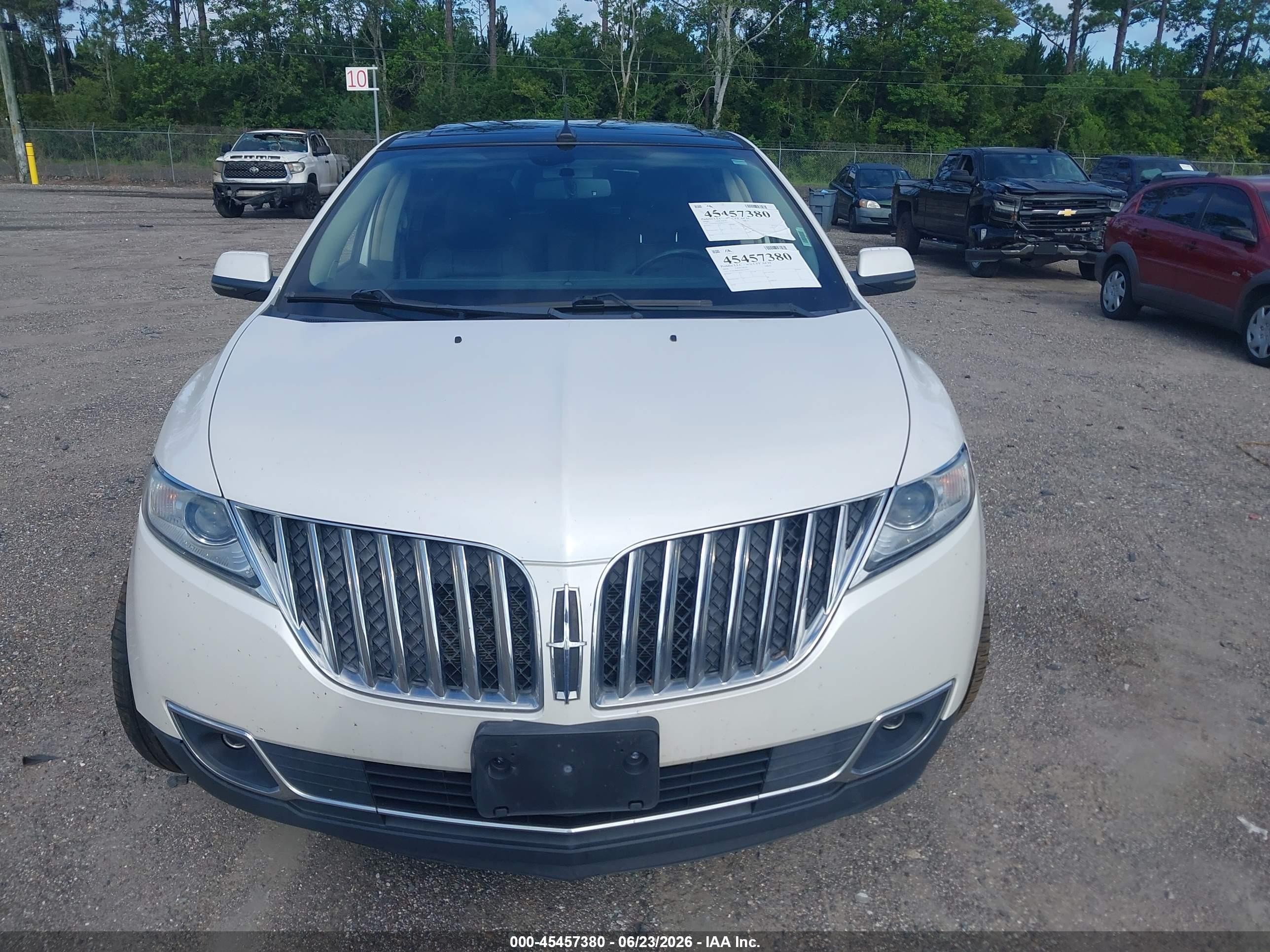 2013 Lincoln Mkx   Белый vin: 2LMDJ8JK9DBL03795