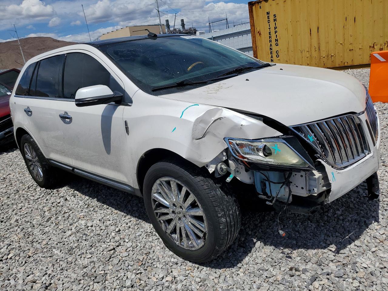 2014 Lincoln Mkx White vin: 2LMDJ8JK9EBL00932