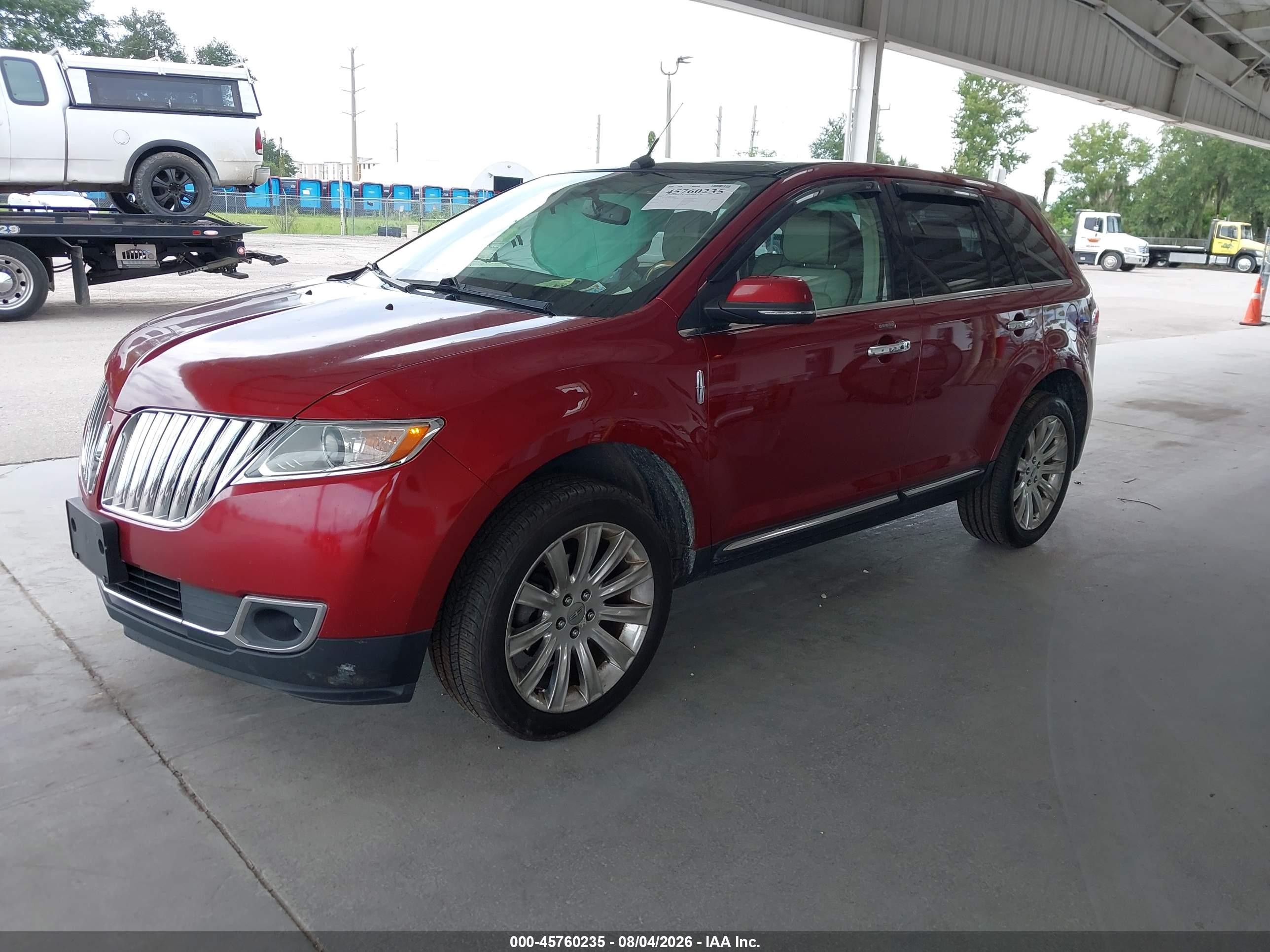 2014 Lincoln Mkx   Красный vin: 2LMDJ8JK9EBL08609