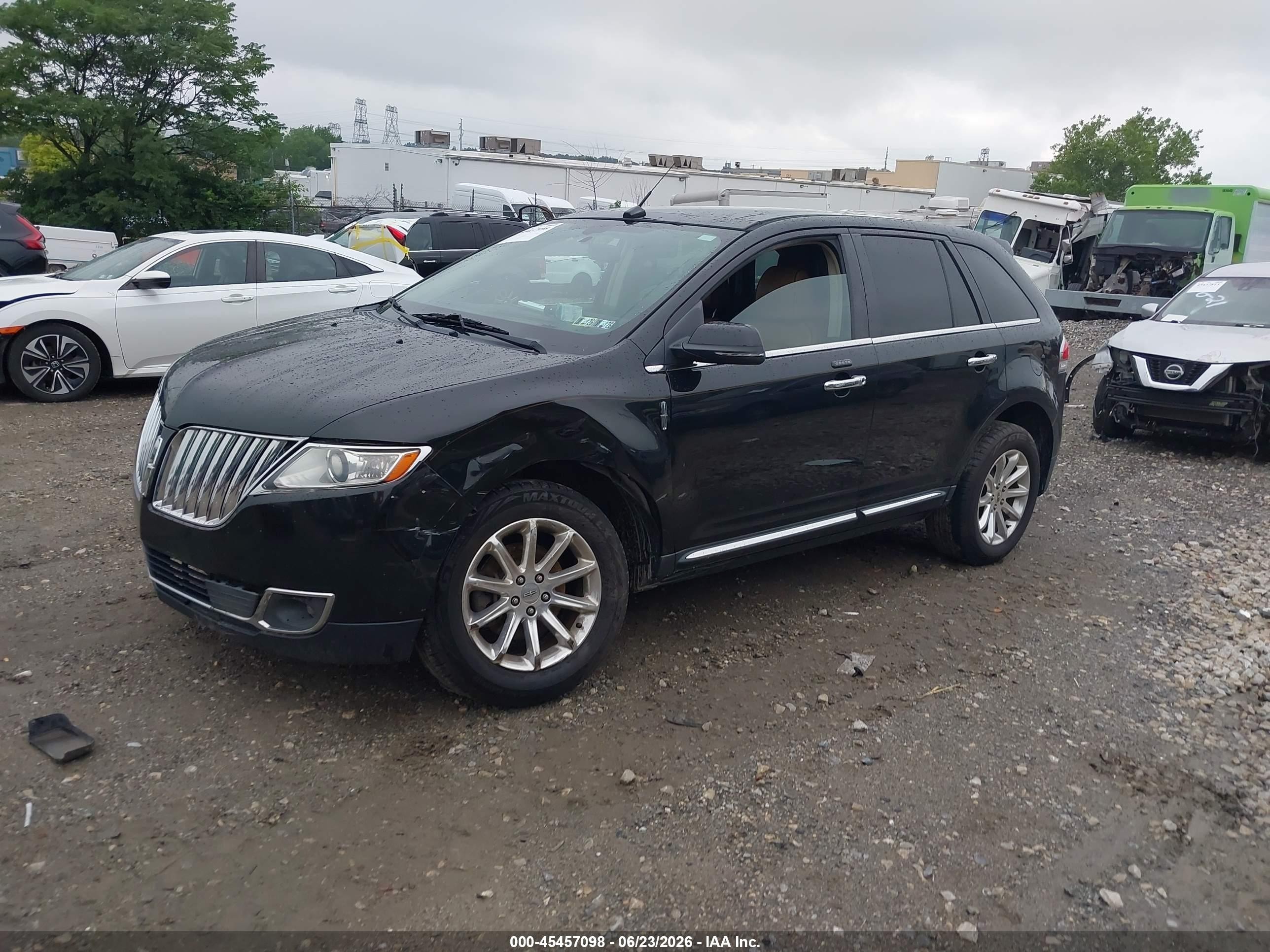 2014 Lincoln Mkx   Black vin: 2LMDJ8JK9EBL12191