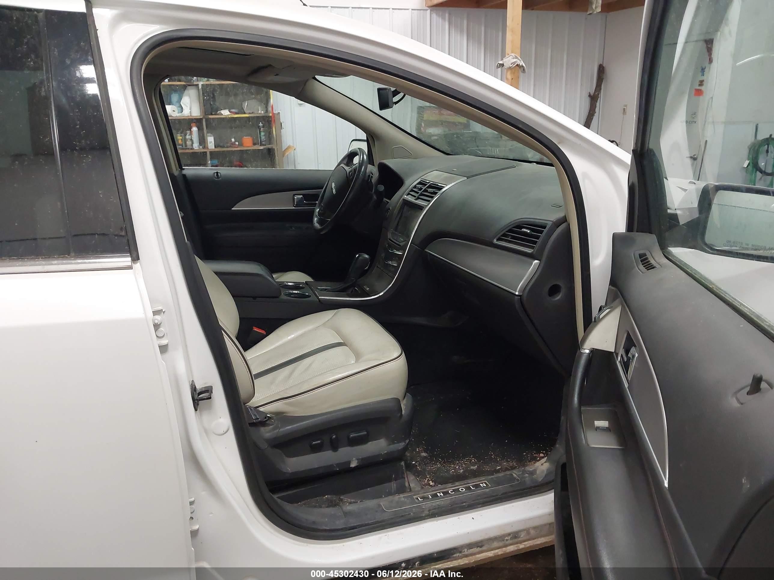 2014 Lincoln Mkx   White vin: 2LMDJ8JK9EBL18699