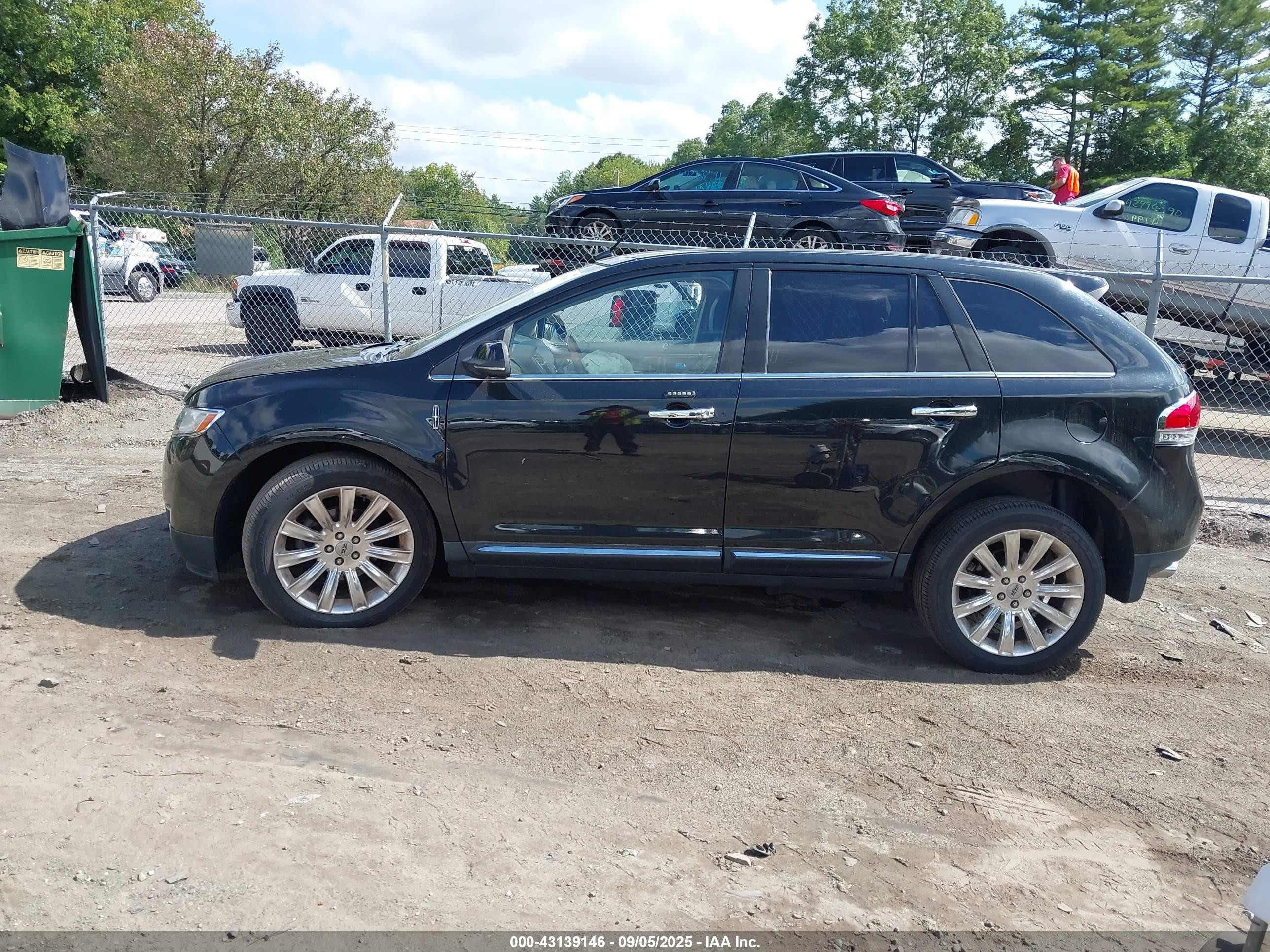 2012 Lincoln Mkx   Black vin: 2LMDJ8JKXCBL13721