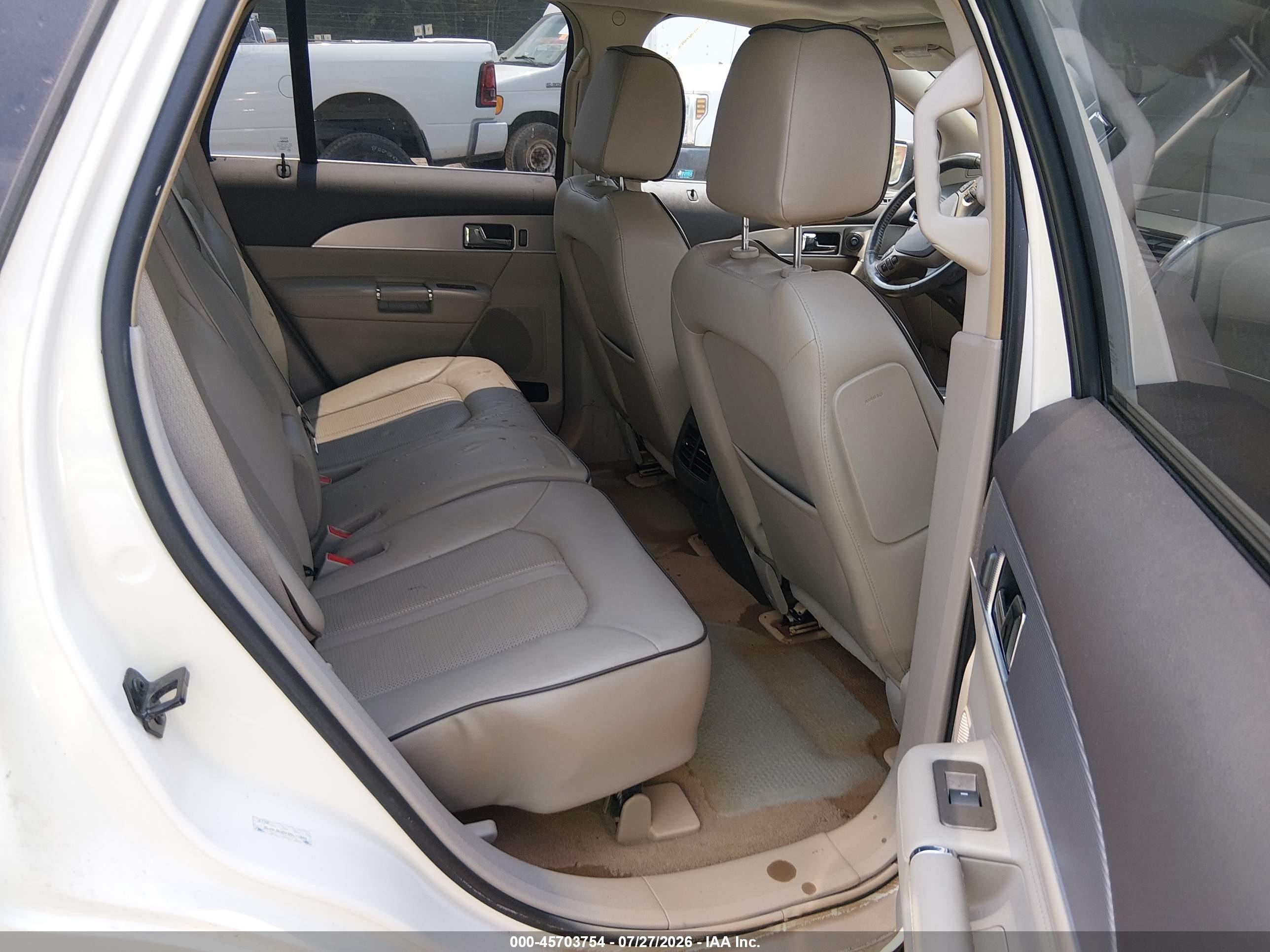 2013 Lincoln Mkx   White vin: 2LMDJ8JKXDBL13445