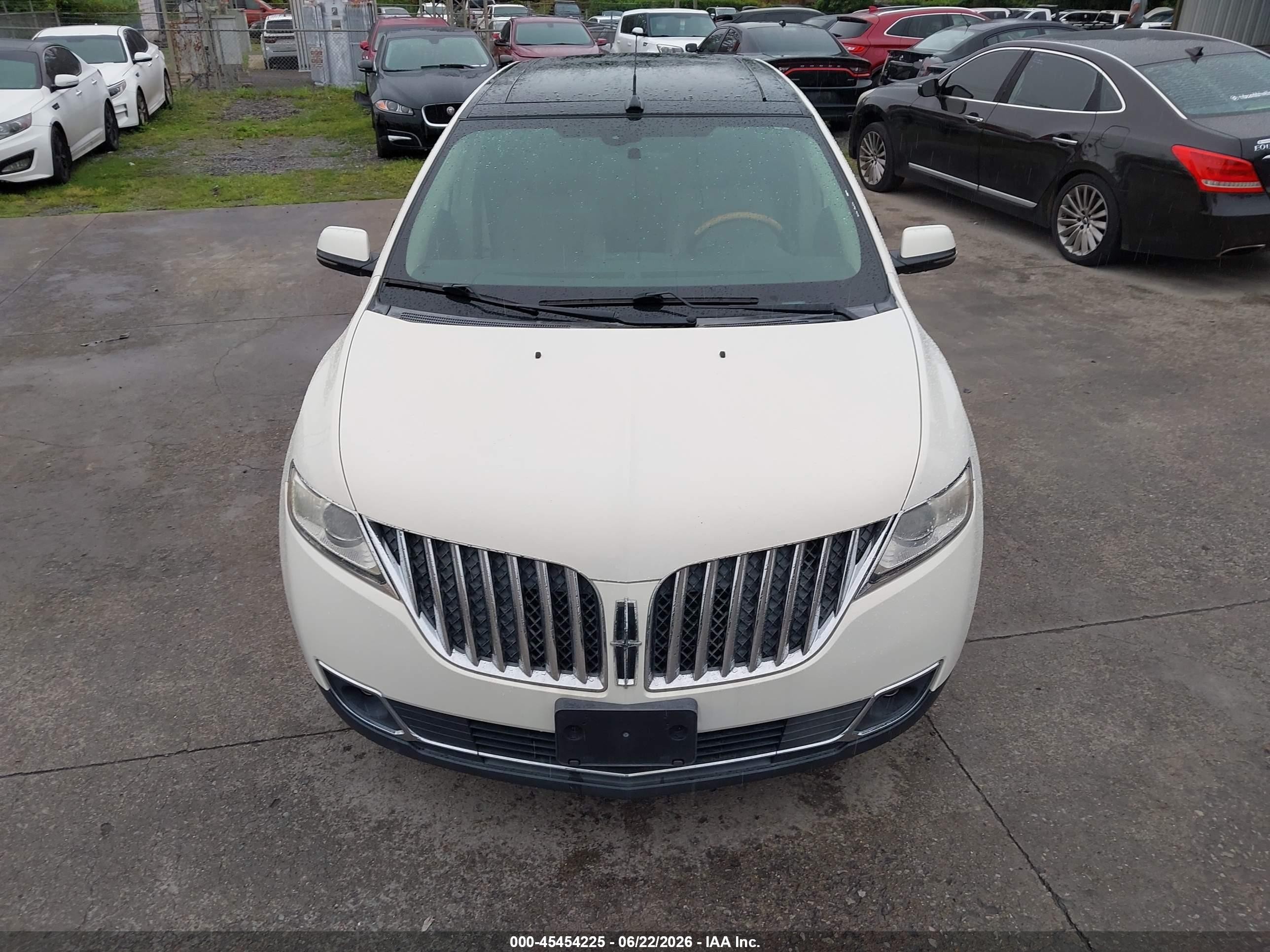 2013 Lincoln Mkx   White vin: 2LMDJ8JKXDBL27510
