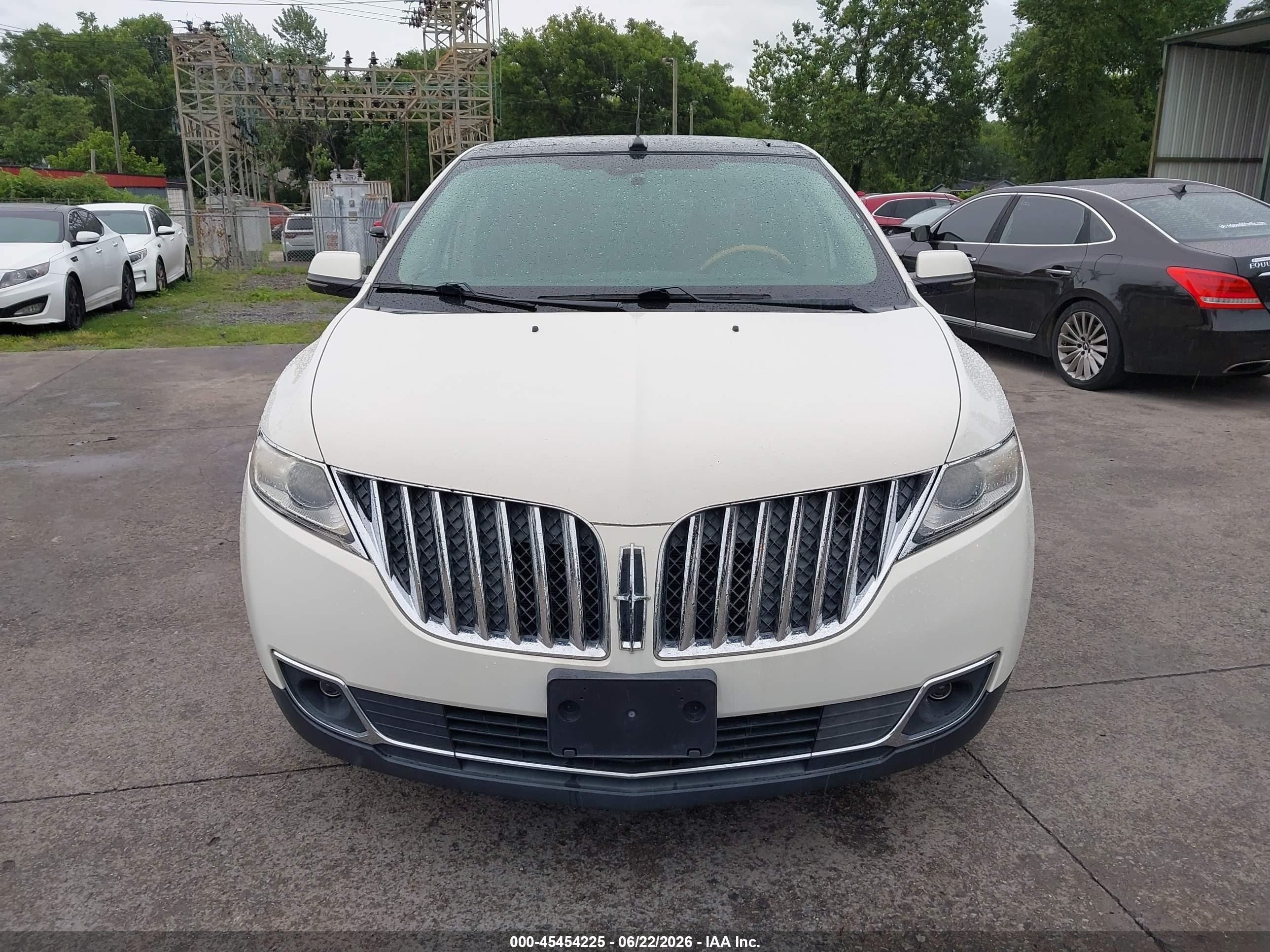 2013 Lincoln Mkx   White vin: 2LMDJ8JKXDBL27510