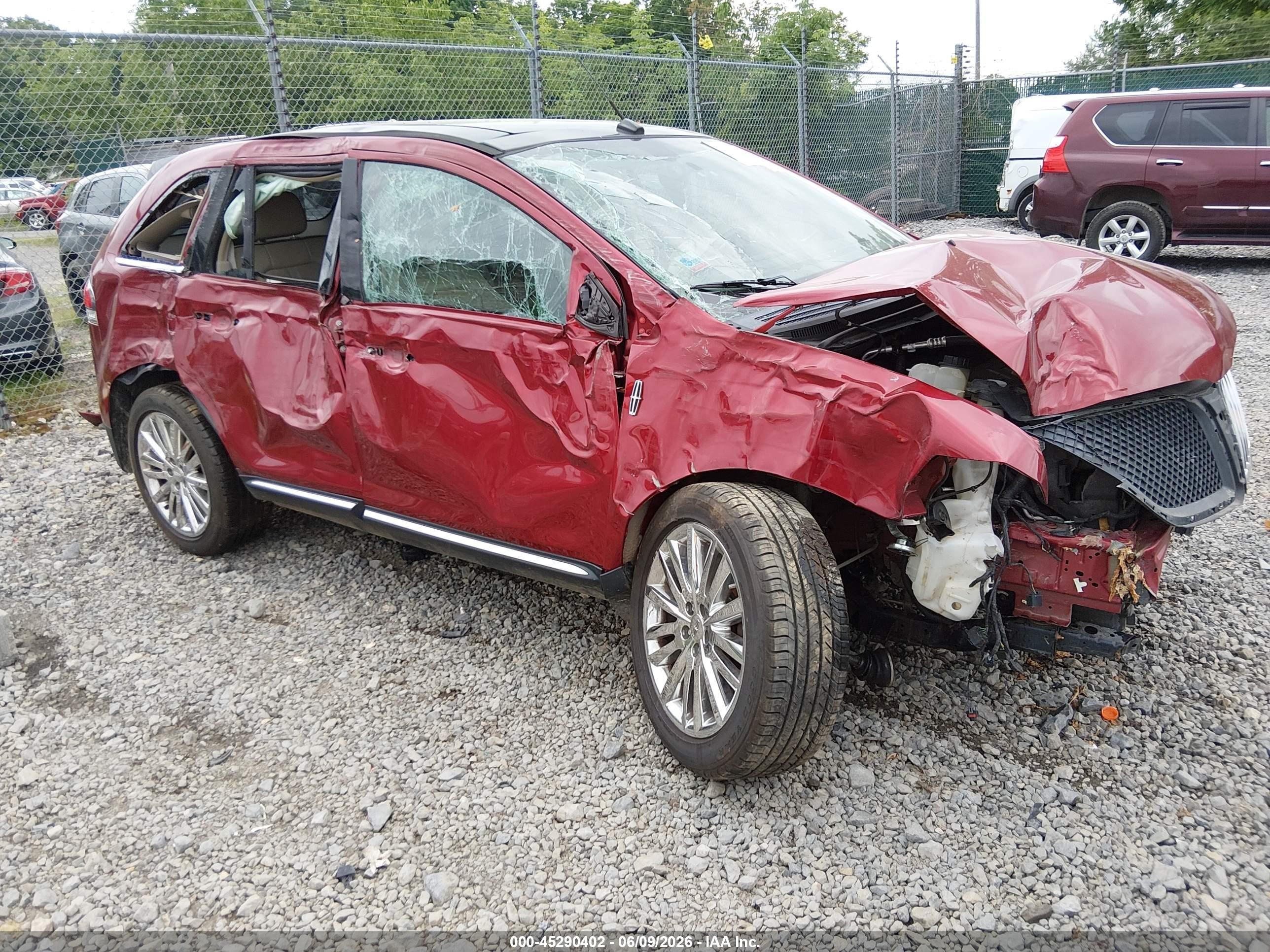 2013 Lincoln Mkx   Red vin: 2LMDJ8JKXDBL32108