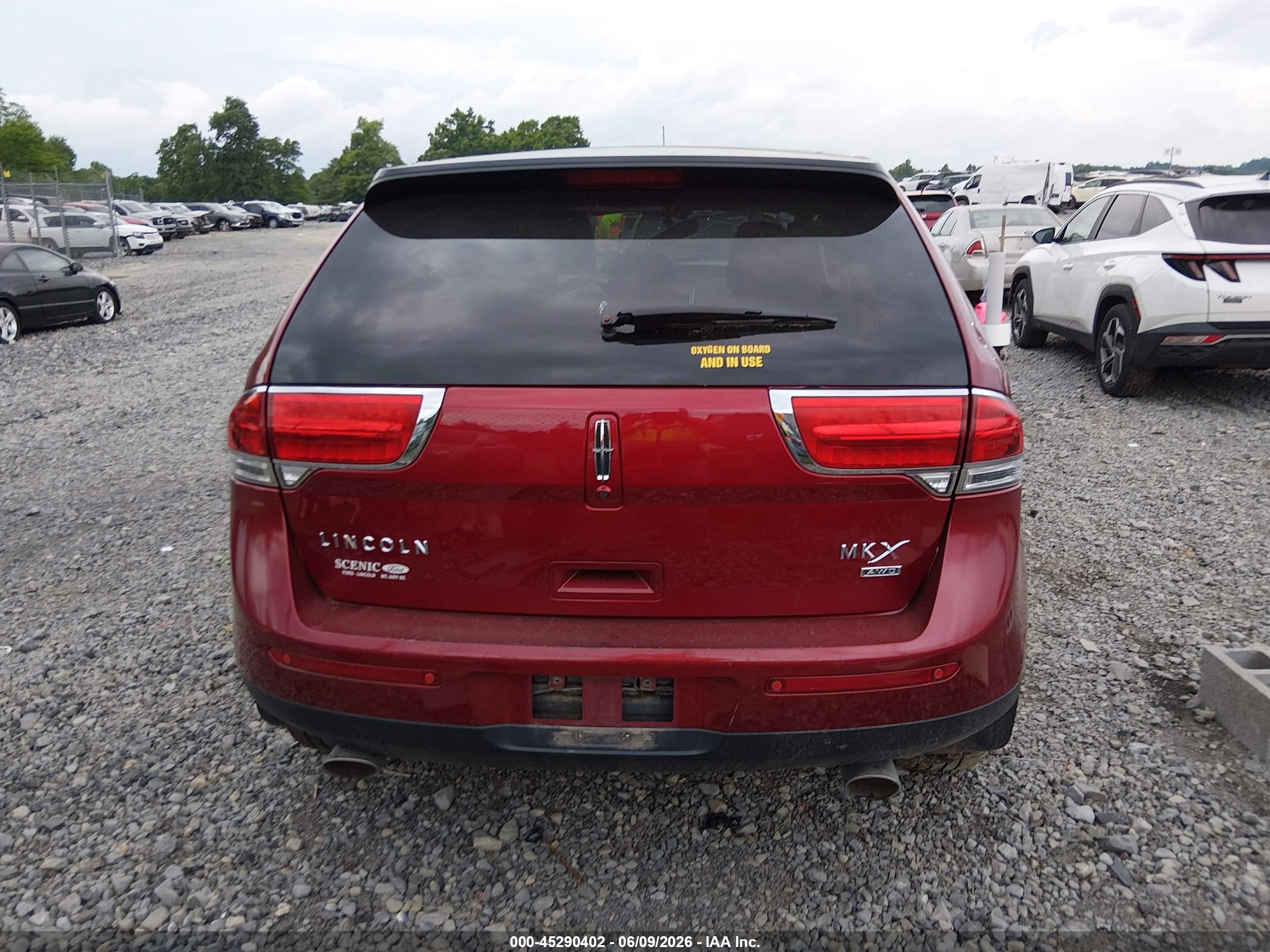 2013 Lincoln Mkx   Red vin: 2LMDJ8JKXDBL32108