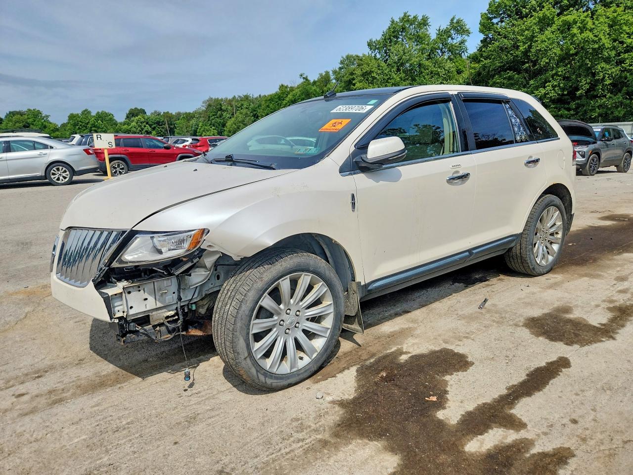 2015 Lincoln Mkx White vin: 2LMDJ8JKXFBL29597