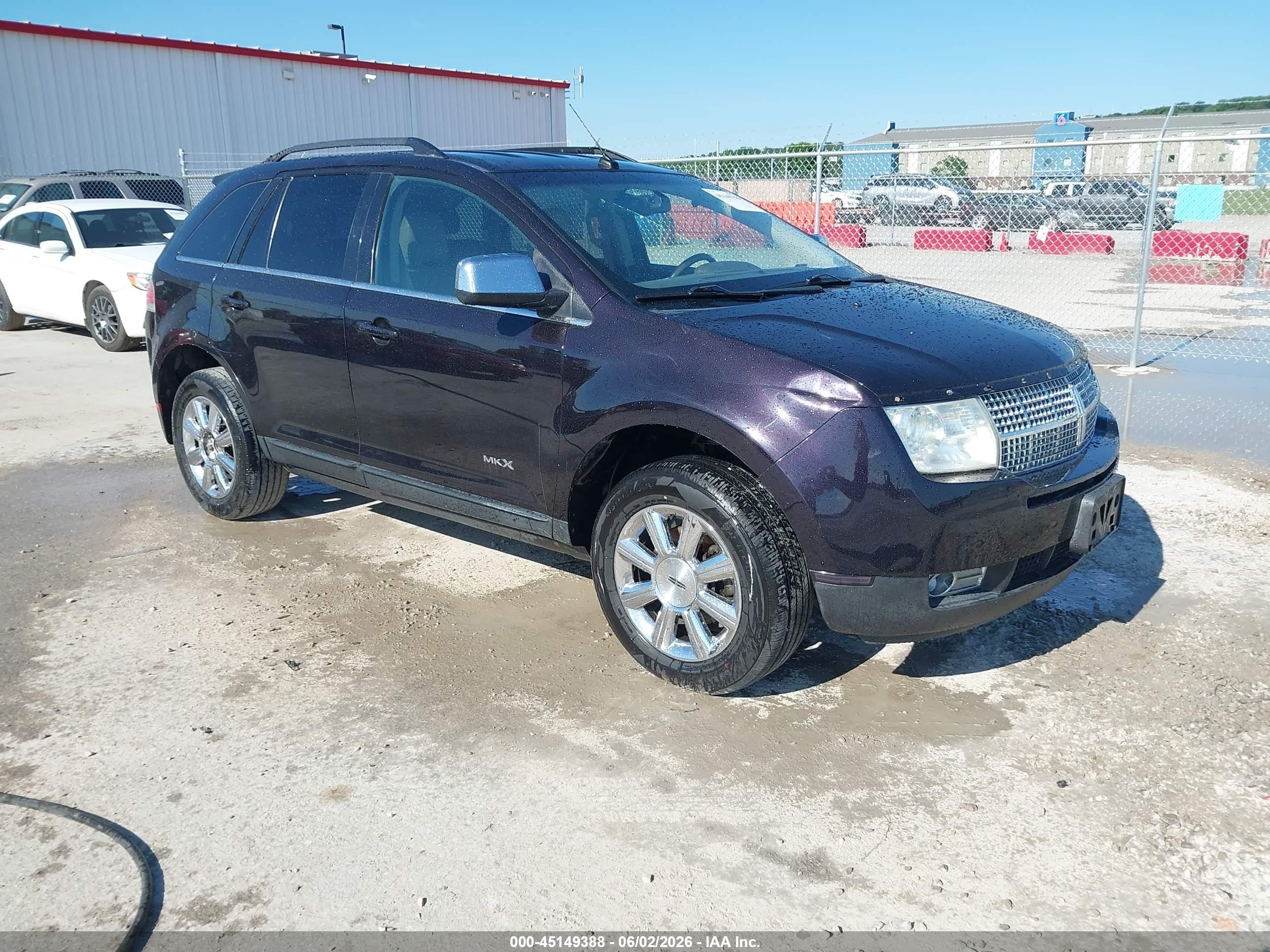 2007 Lincoln Mkx   Purple vin: 2LMDU68C17BJ39733