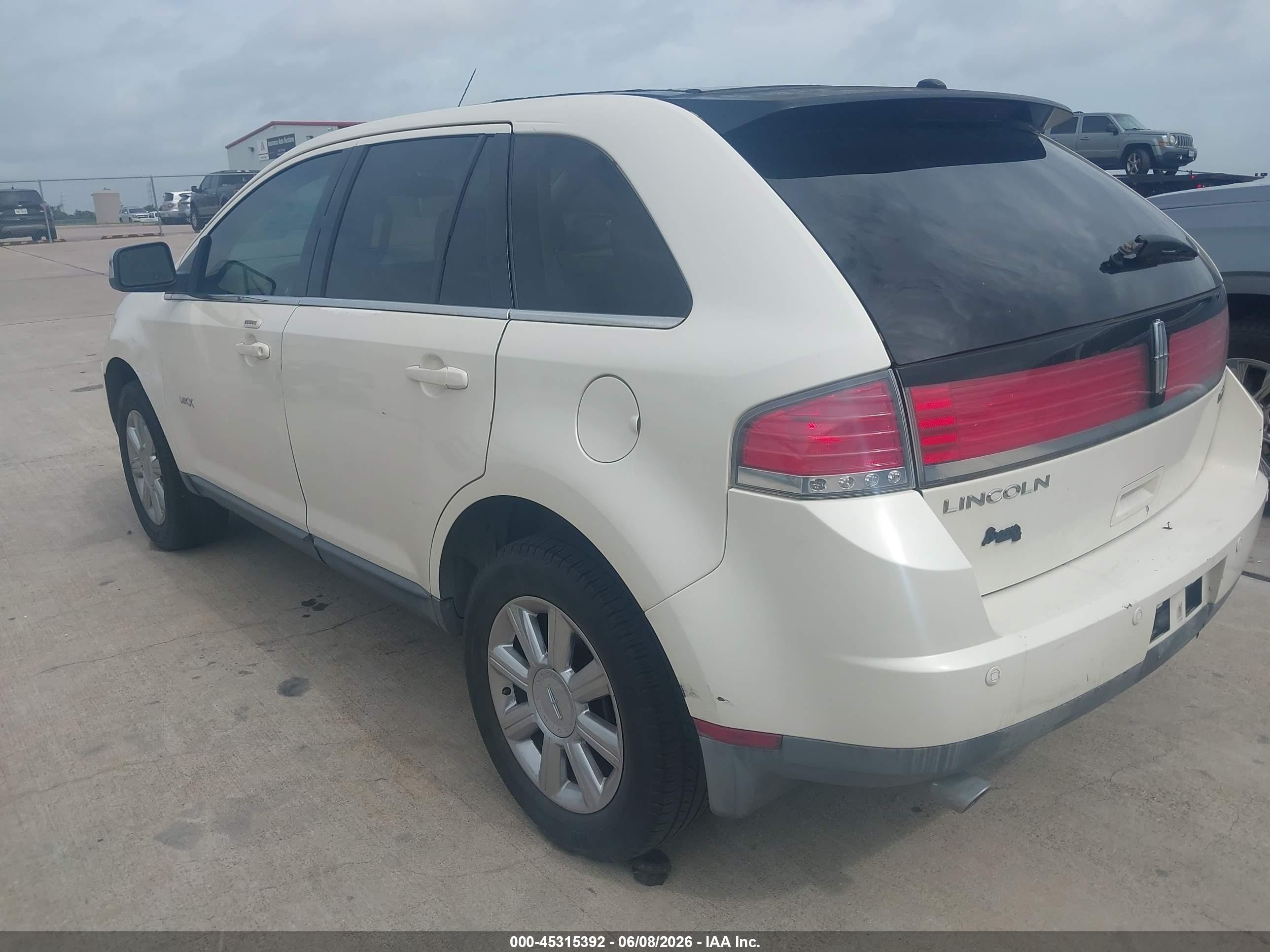 2007 Lincoln Mkx   White vin: 2LMDU68C27BJ08989