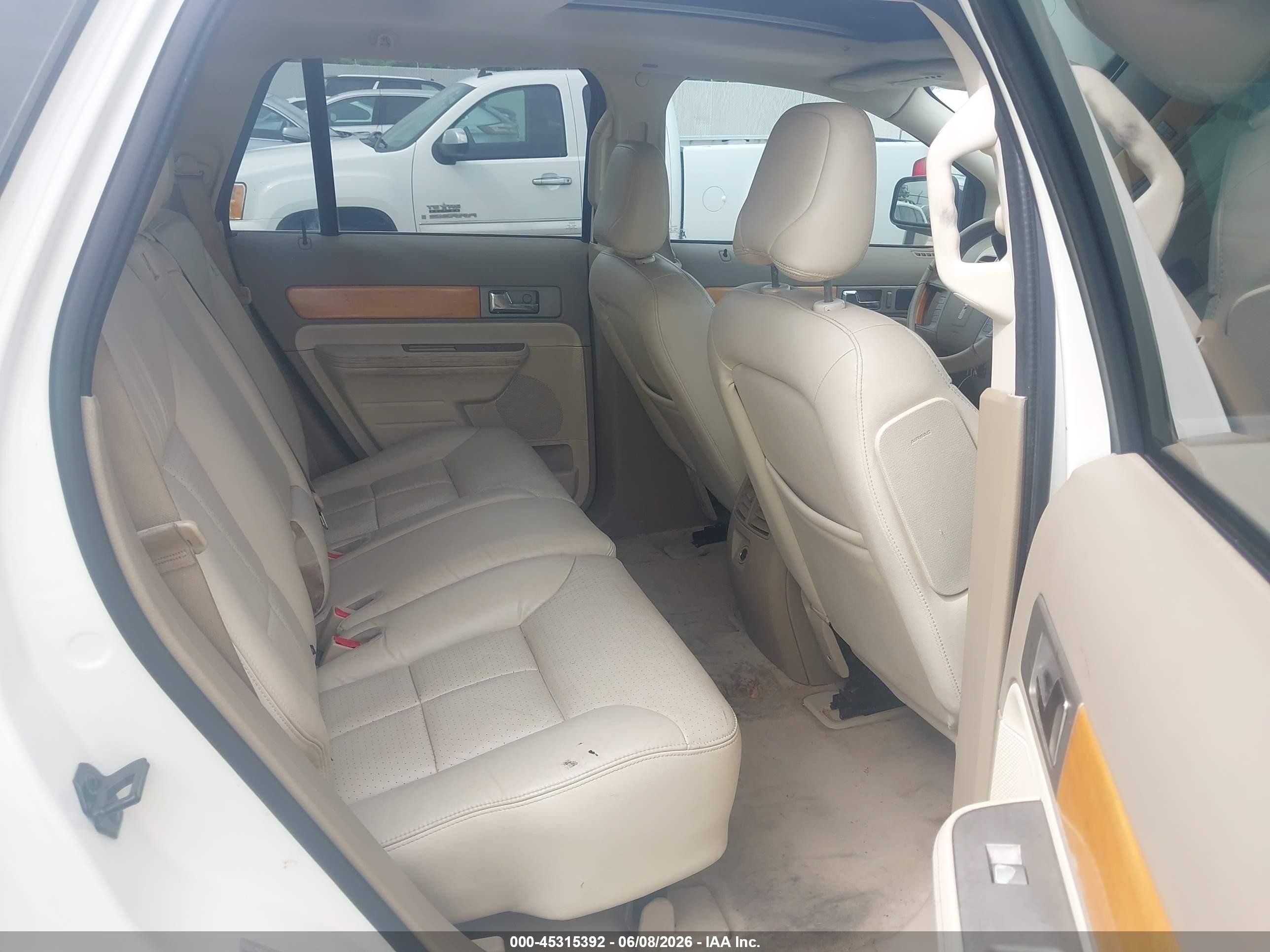 2007 Lincoln Mkx   White vin: 2LMDU68C27BJ08989