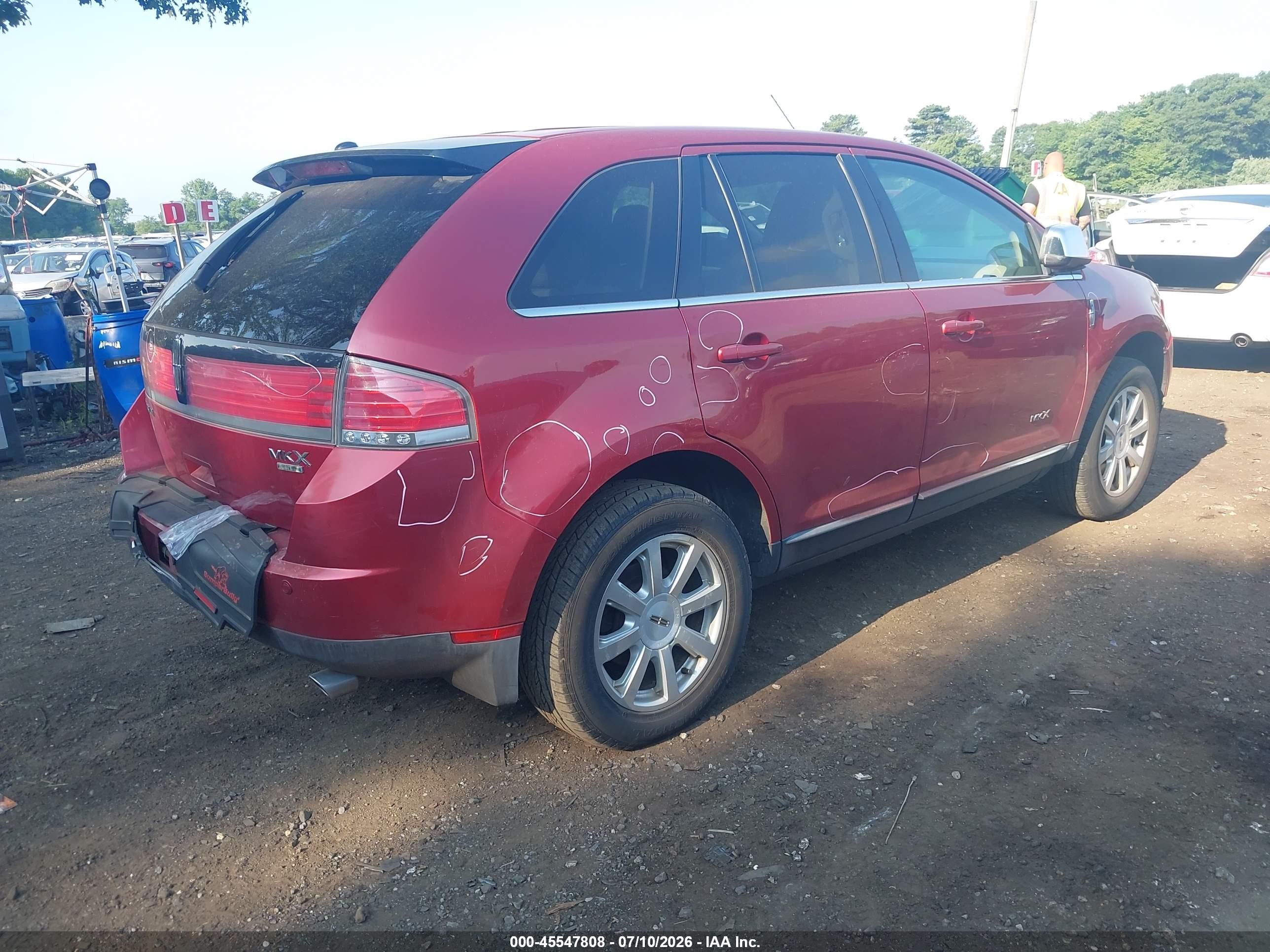 2008 Lincoln Mkx   Maroon vin: 2LMDU68C28BJ28340