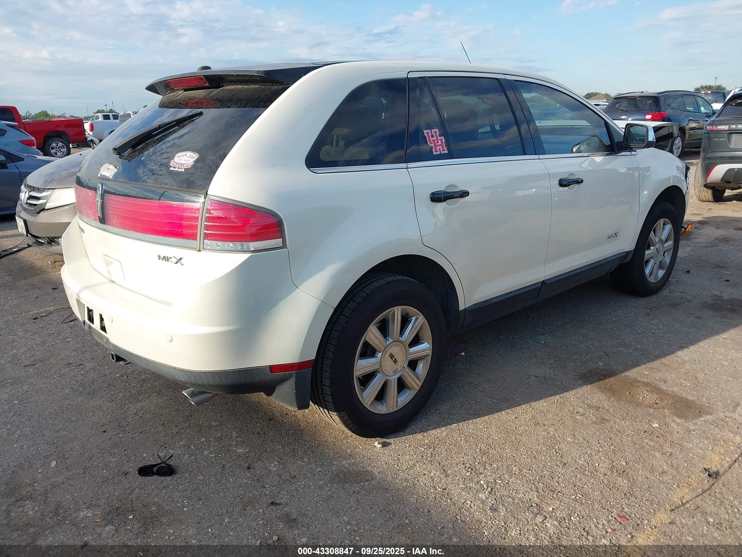 2007 Lincoln Mkx   White vin: 2LMDU68C37BJ02893