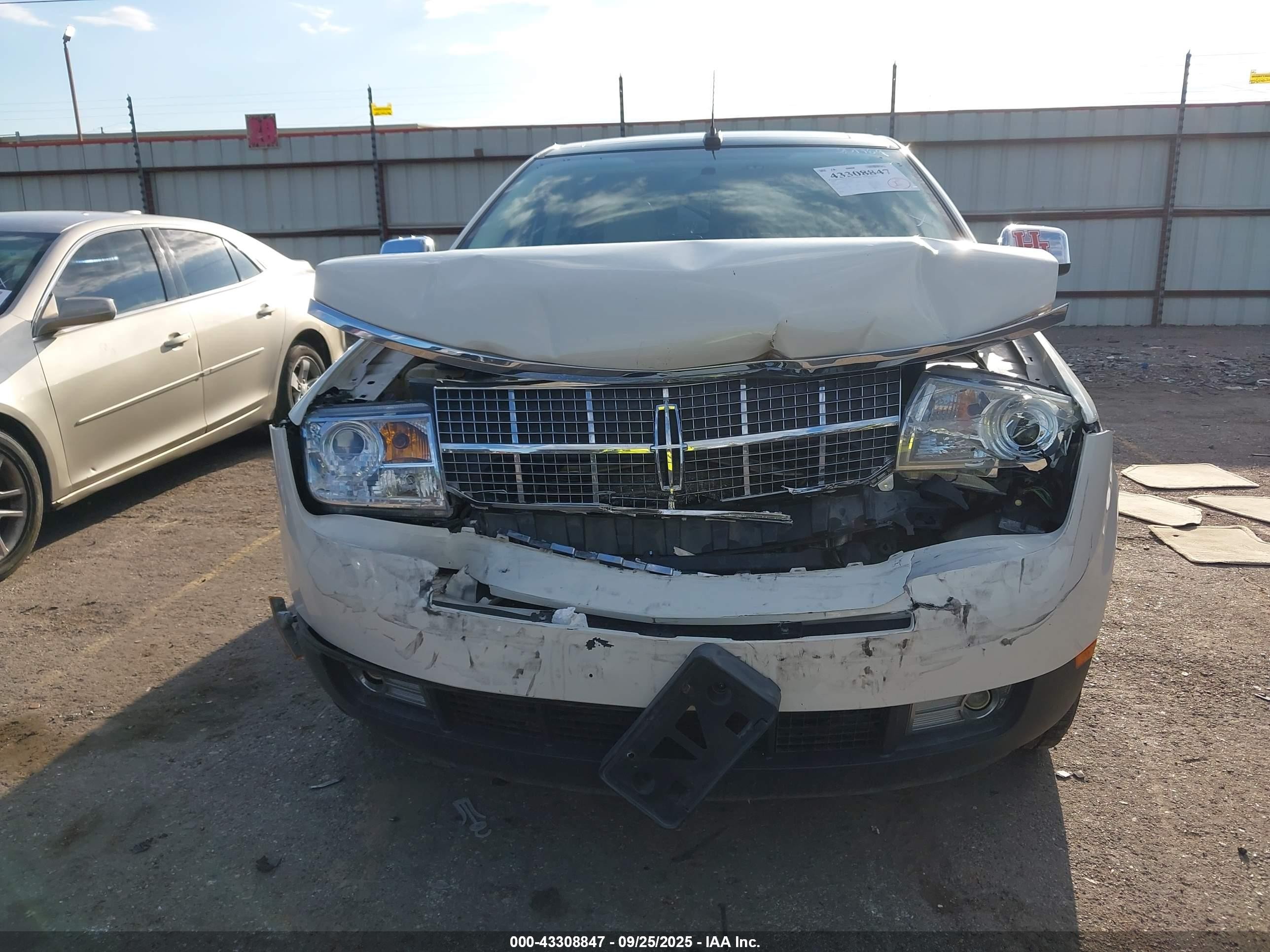 2007 Lincoln Mkx   White vin: 2LMDU68C37BJ02893