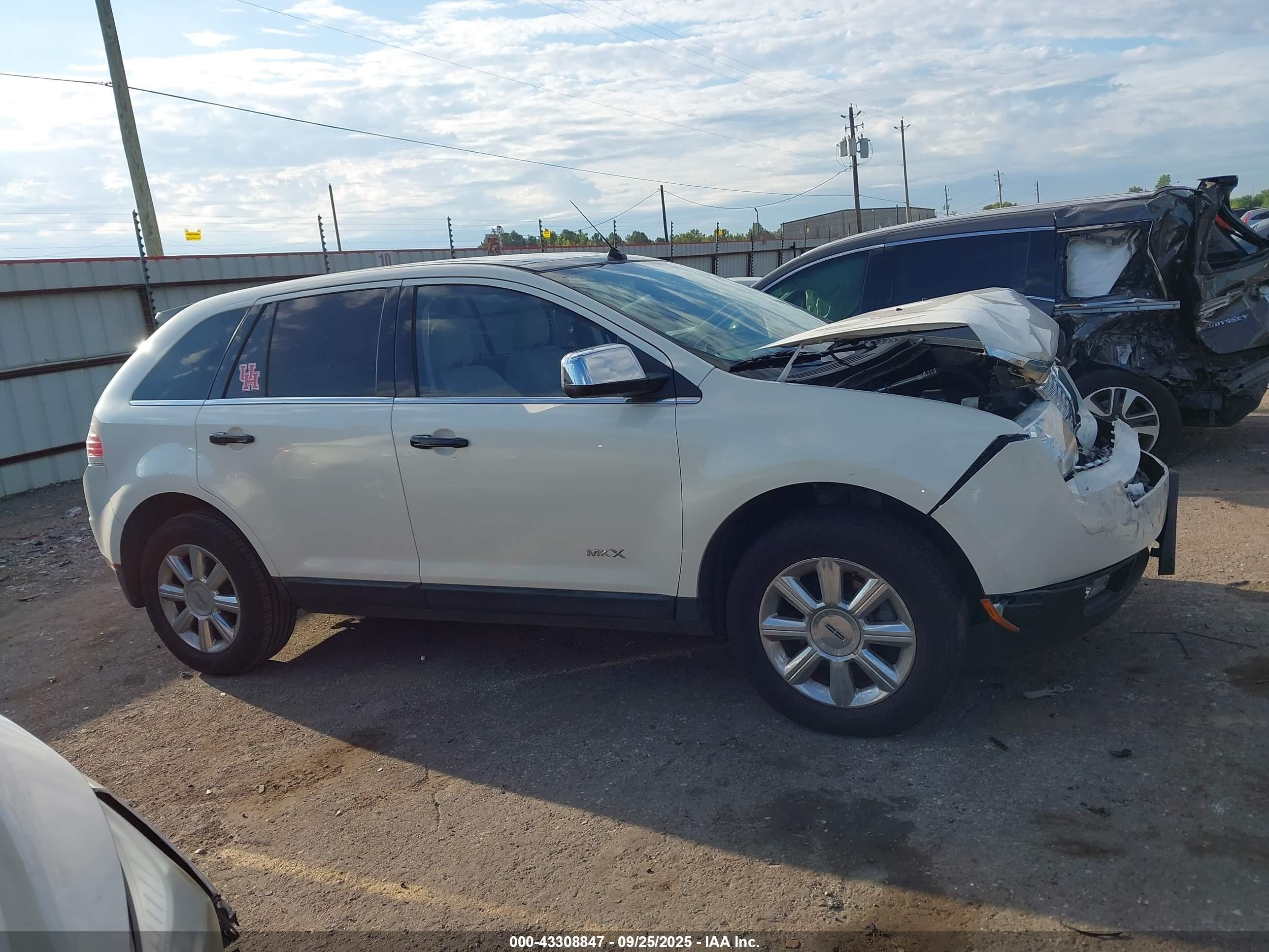 2007 Lincoln Mkx   White vin: 2LMDU68C37BJ02893
