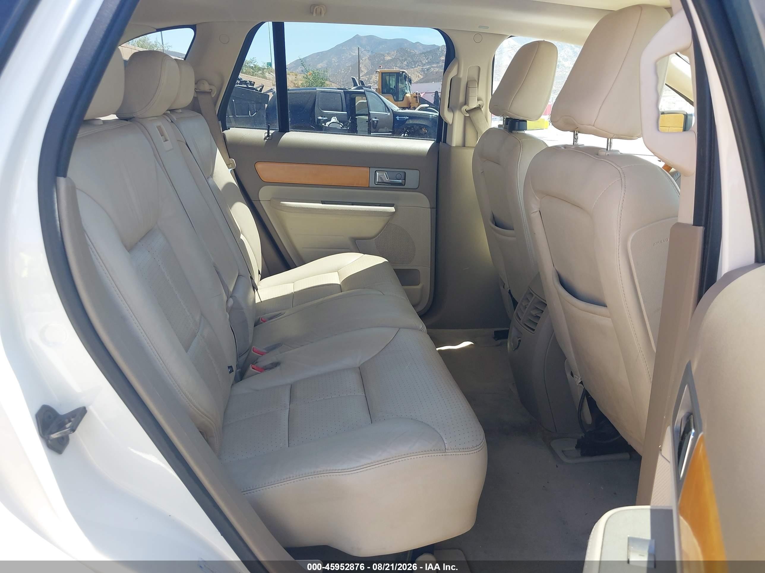 2007 Lincoln Mkx   White vin: 2LMDU68C37BJ18141